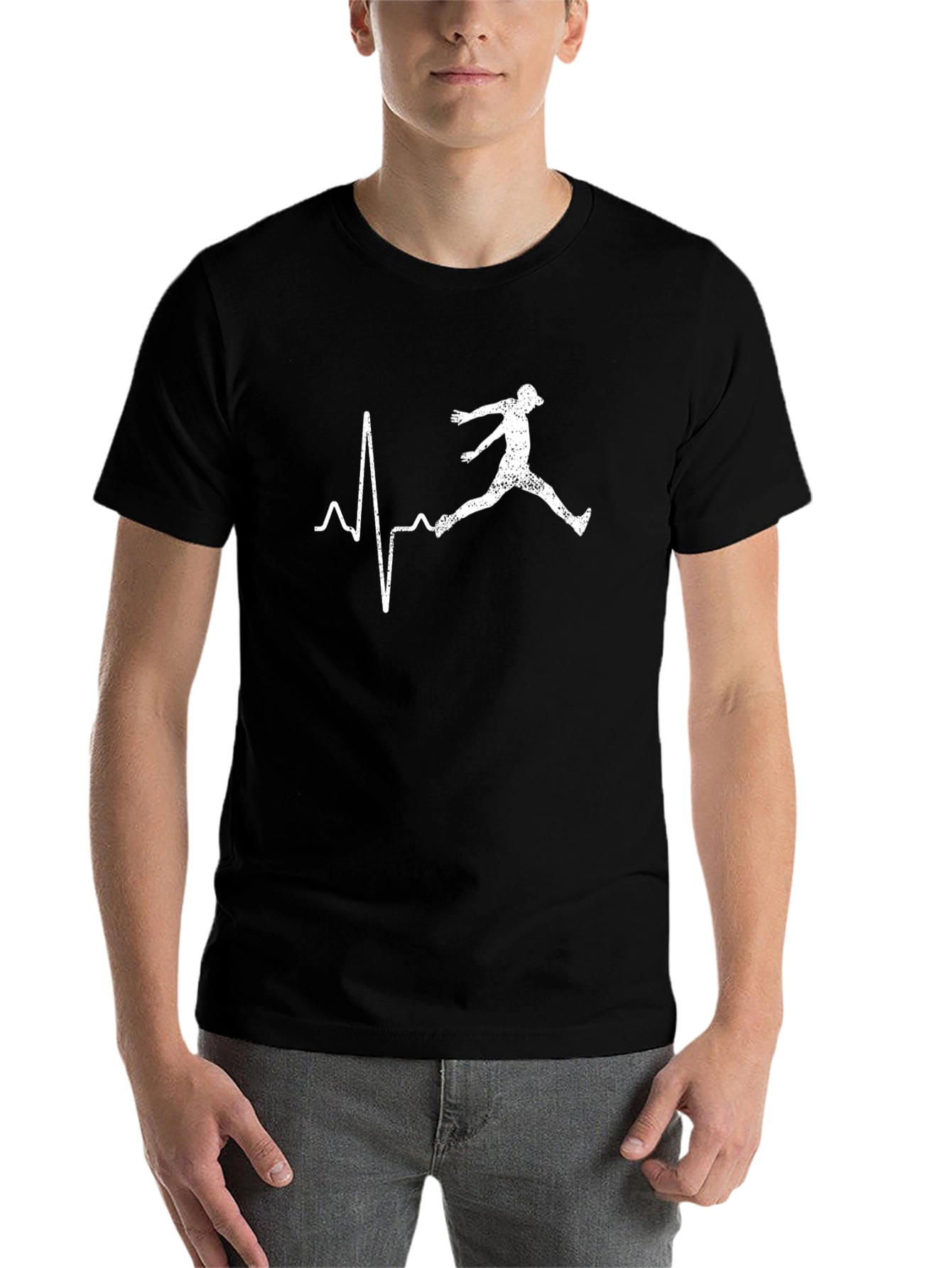 Black Runner Heartbeat T-Shirt view 7