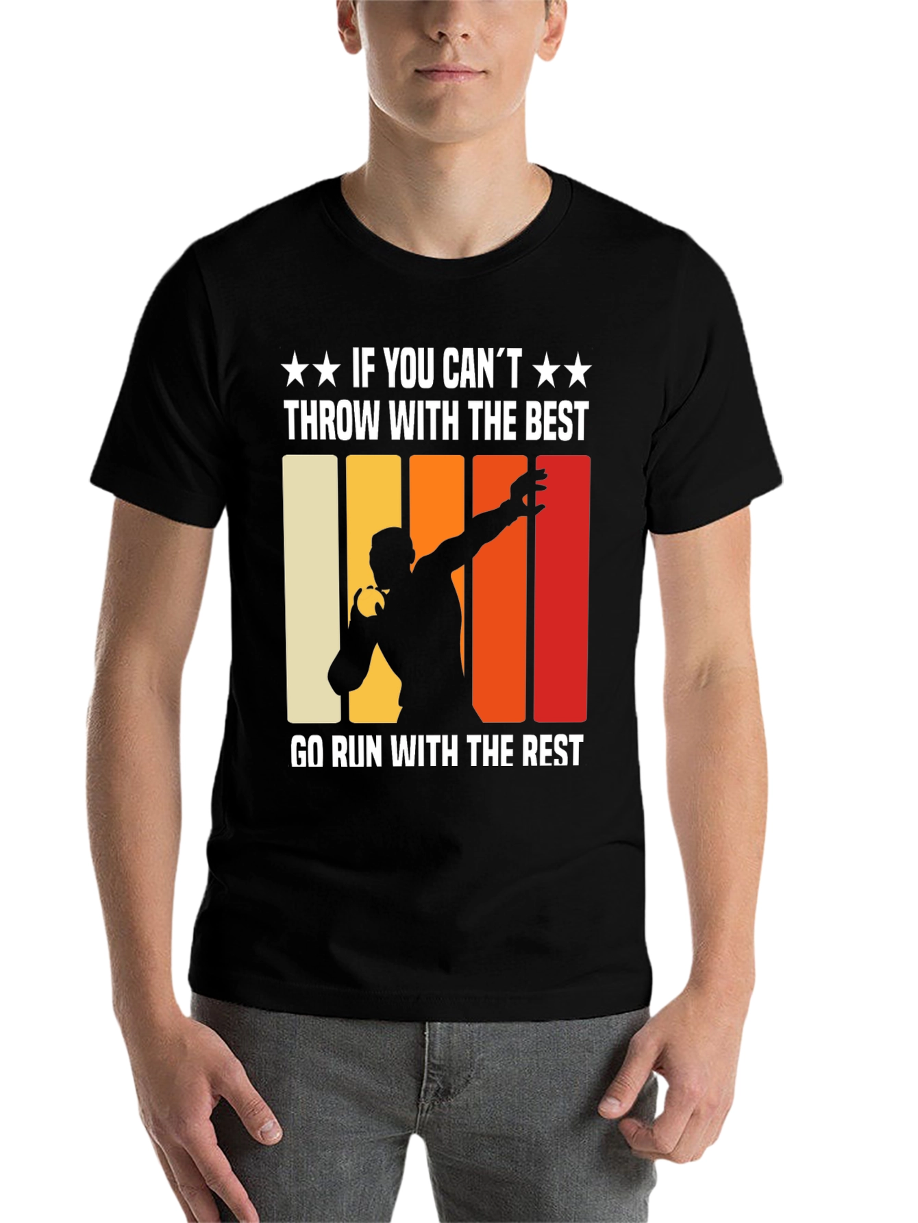 Black Shot Put Thrower T-Shirt: If You Can't Throw With the Best view 7