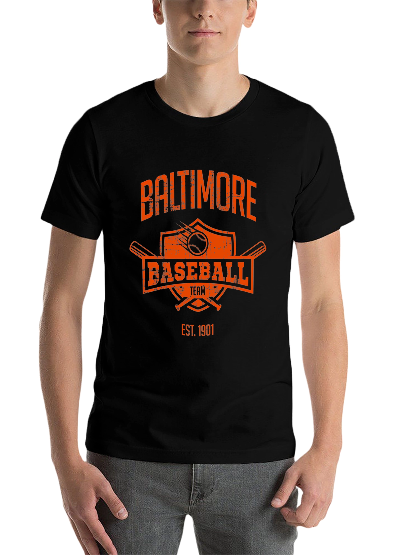 Baltimore Baseball Team T-Shirt - Est. 1901 - Black - 7