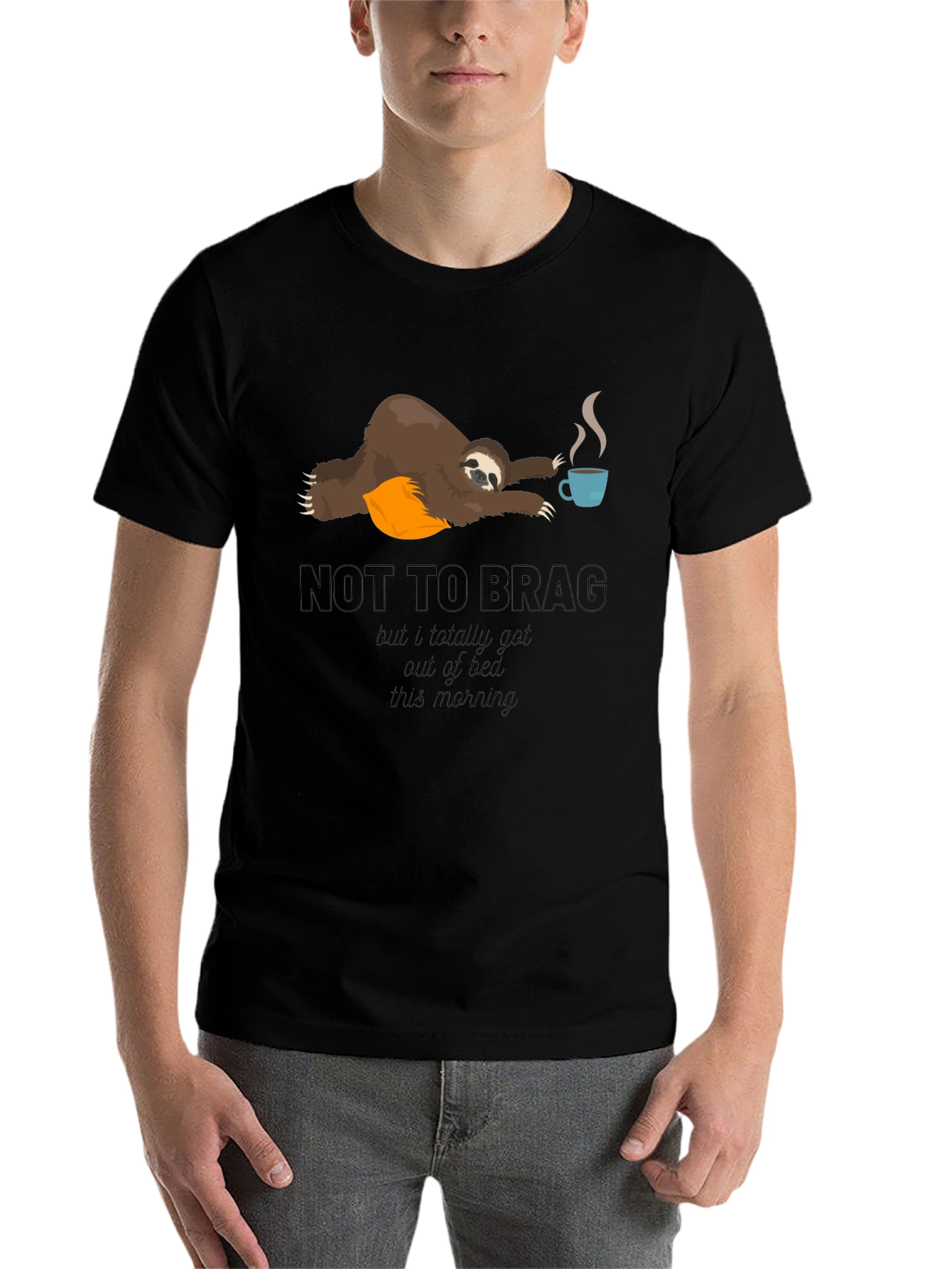 Black Sloth Coffee T-Shirt - Not To Brag view 7