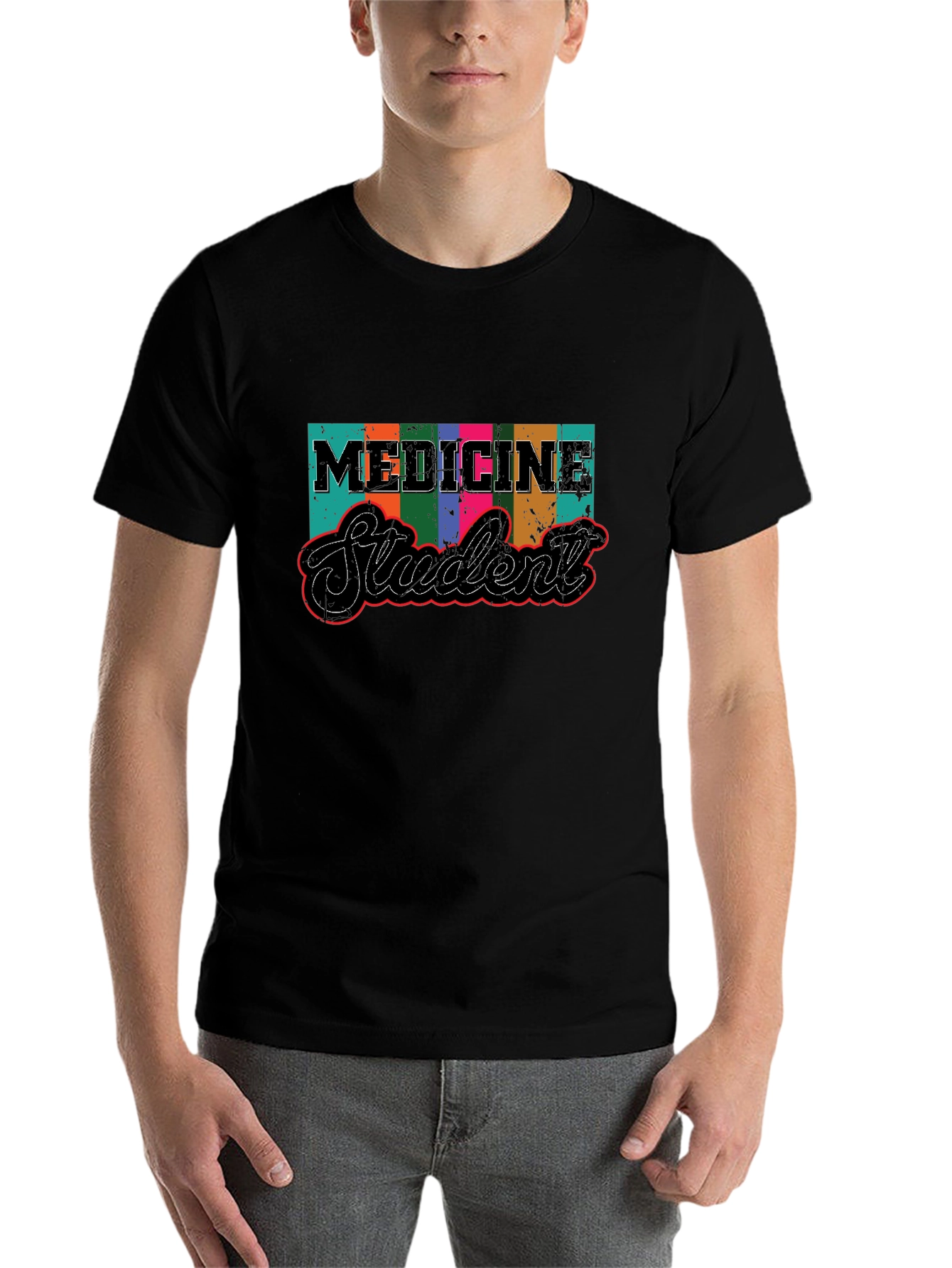 Black Medicine Student Graphic T-Shirt view 7