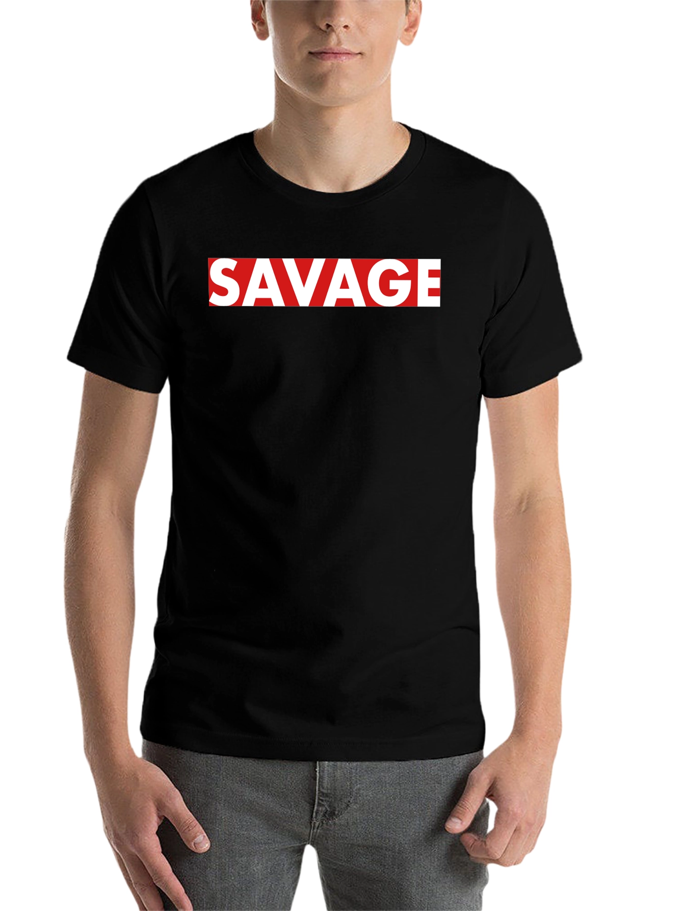 Black Savage Graphic Tee - Modern Streetwear view 7