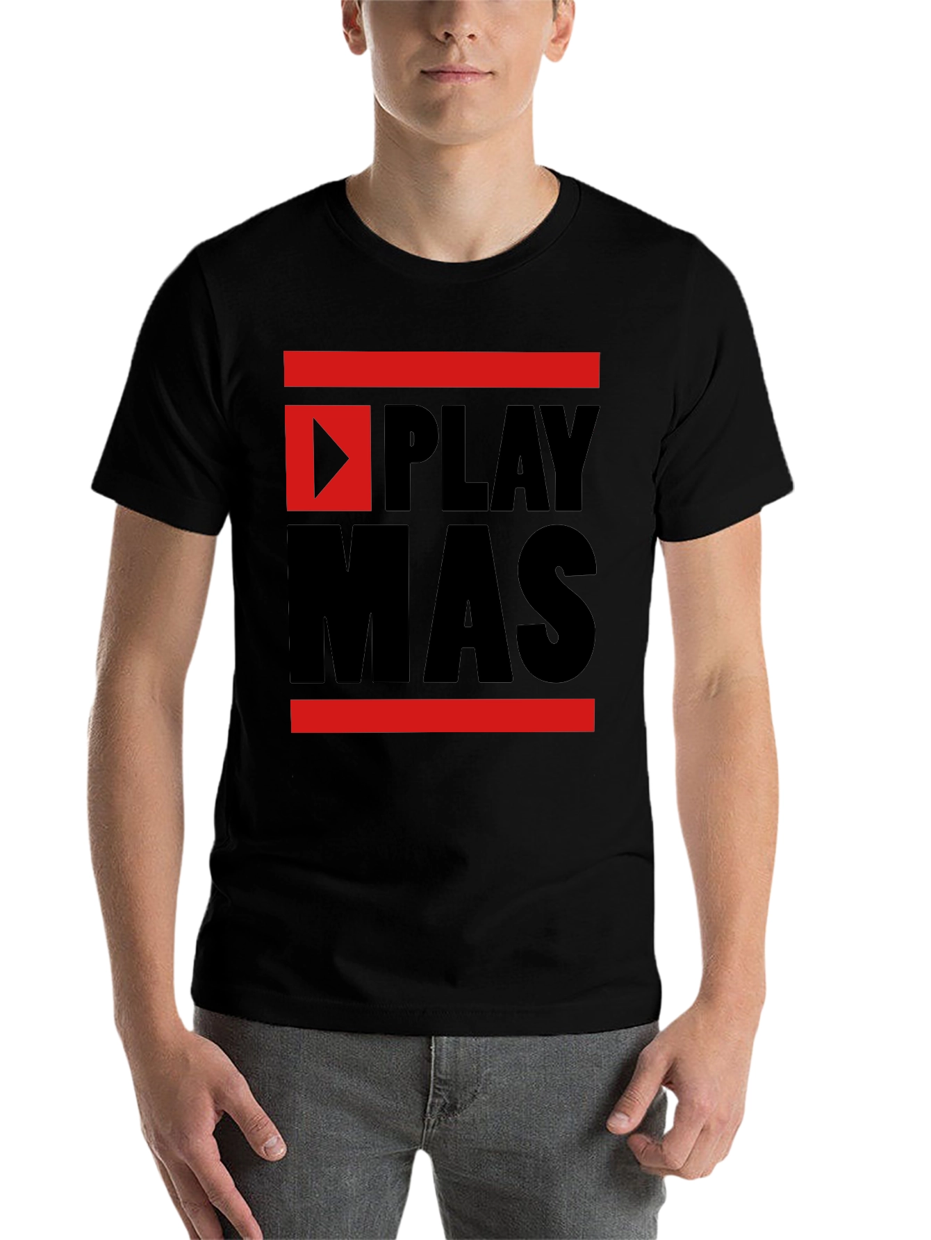 Black Play Mas T-Shirt - Black view 7