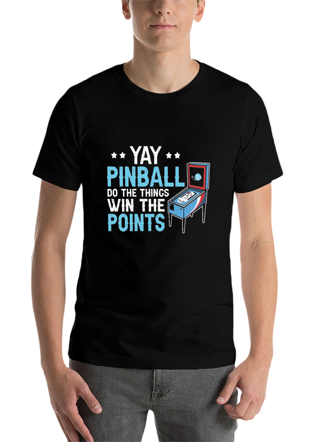 Black Yay Pinball Graphic Tee - Do the Things, Win the Points view 7