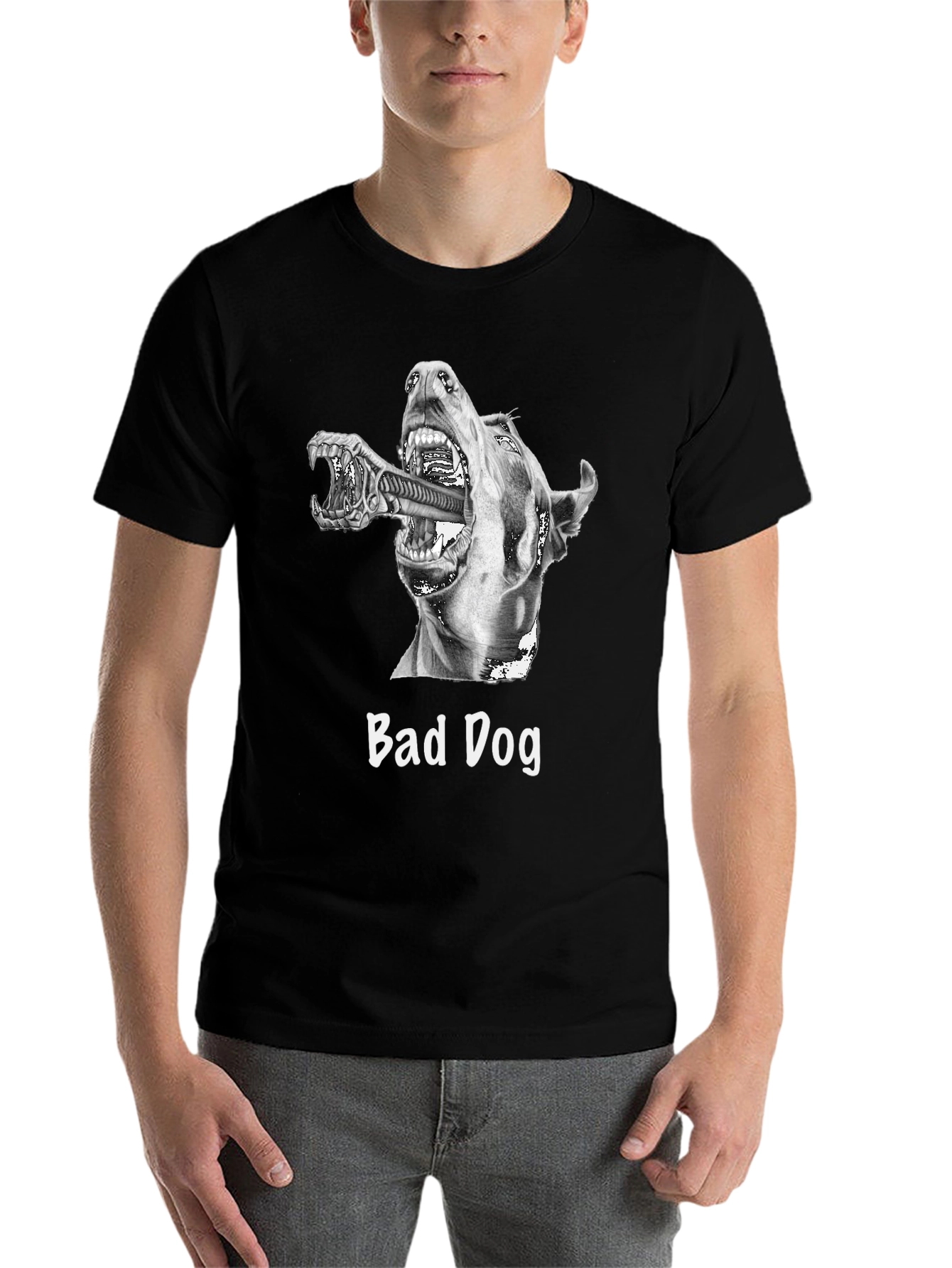 Bad Dog Graphic Tee - Men's Black T-Shirt - 7