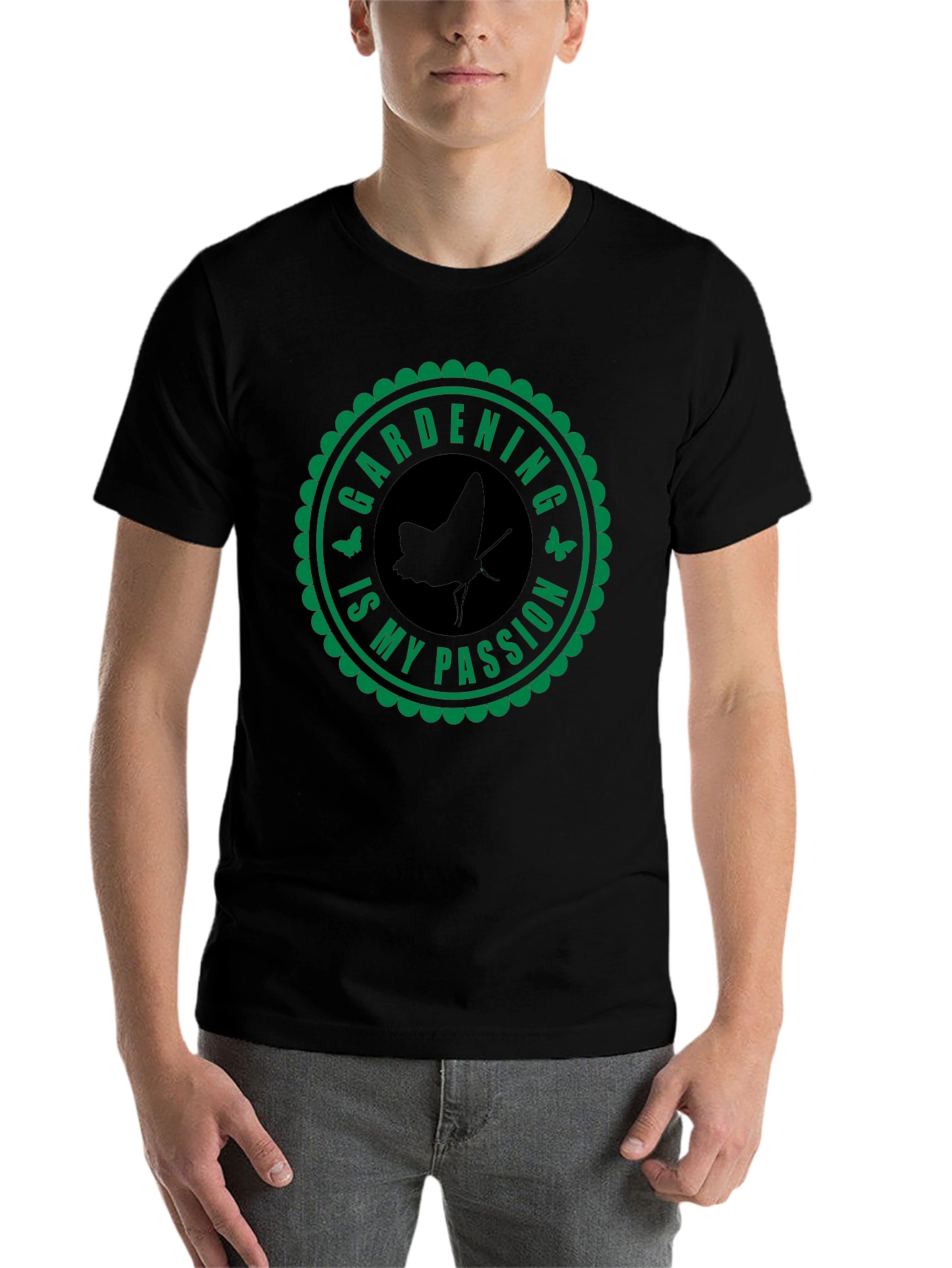 Black Gardening is My Passion Graphic T-Shirt view 7