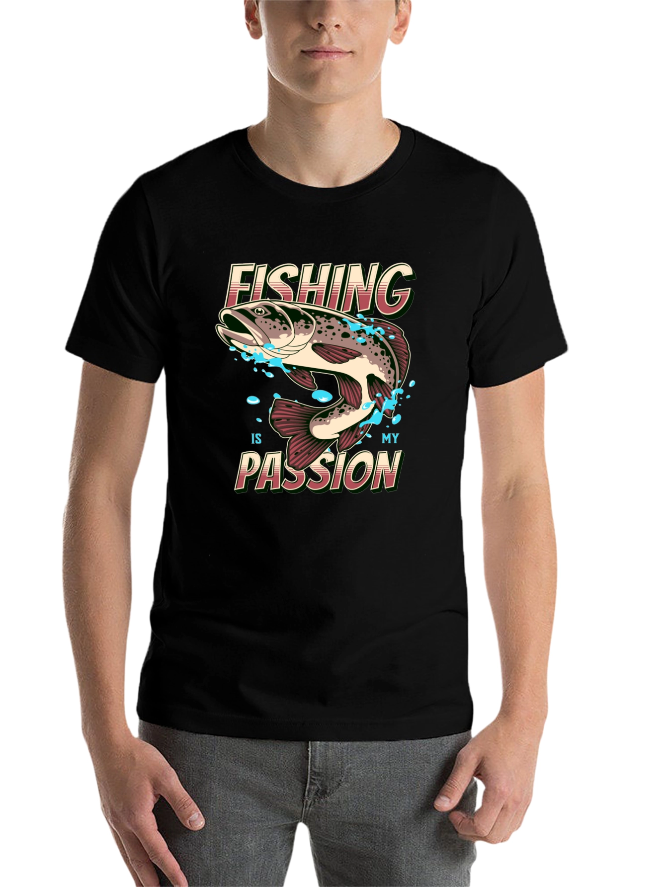 Black Fishing is My Passion Graphic Tee view 7