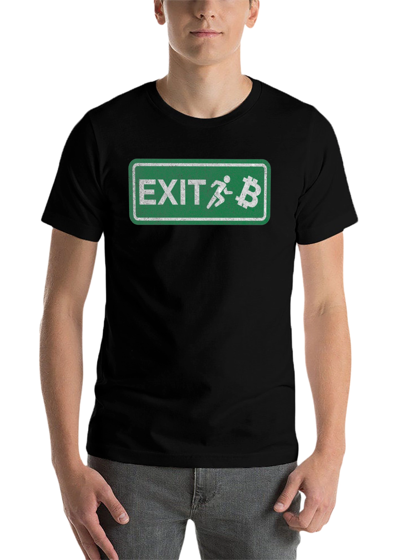 Bitcoin Exit T-Shirt - Crypto Humor Tee - 7