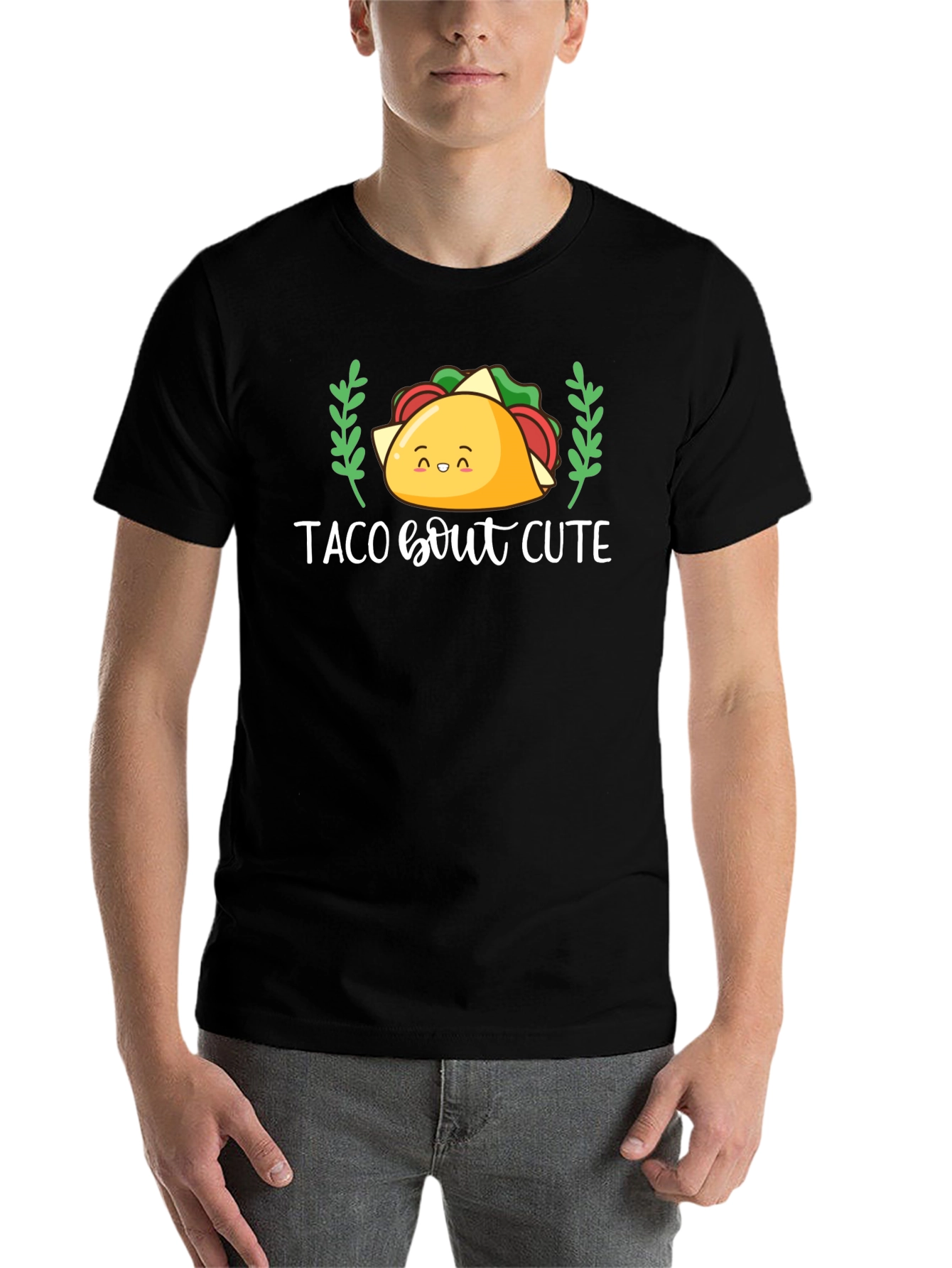 Black Taco Bout Cute T-Shirt - Funny Foodie Tee view 7