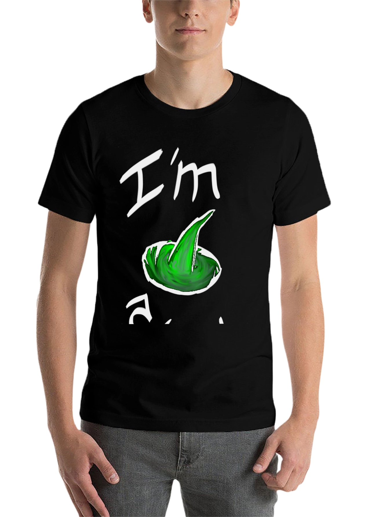 Black I'm a Wizard Hat Graphic T-Shirt view 7