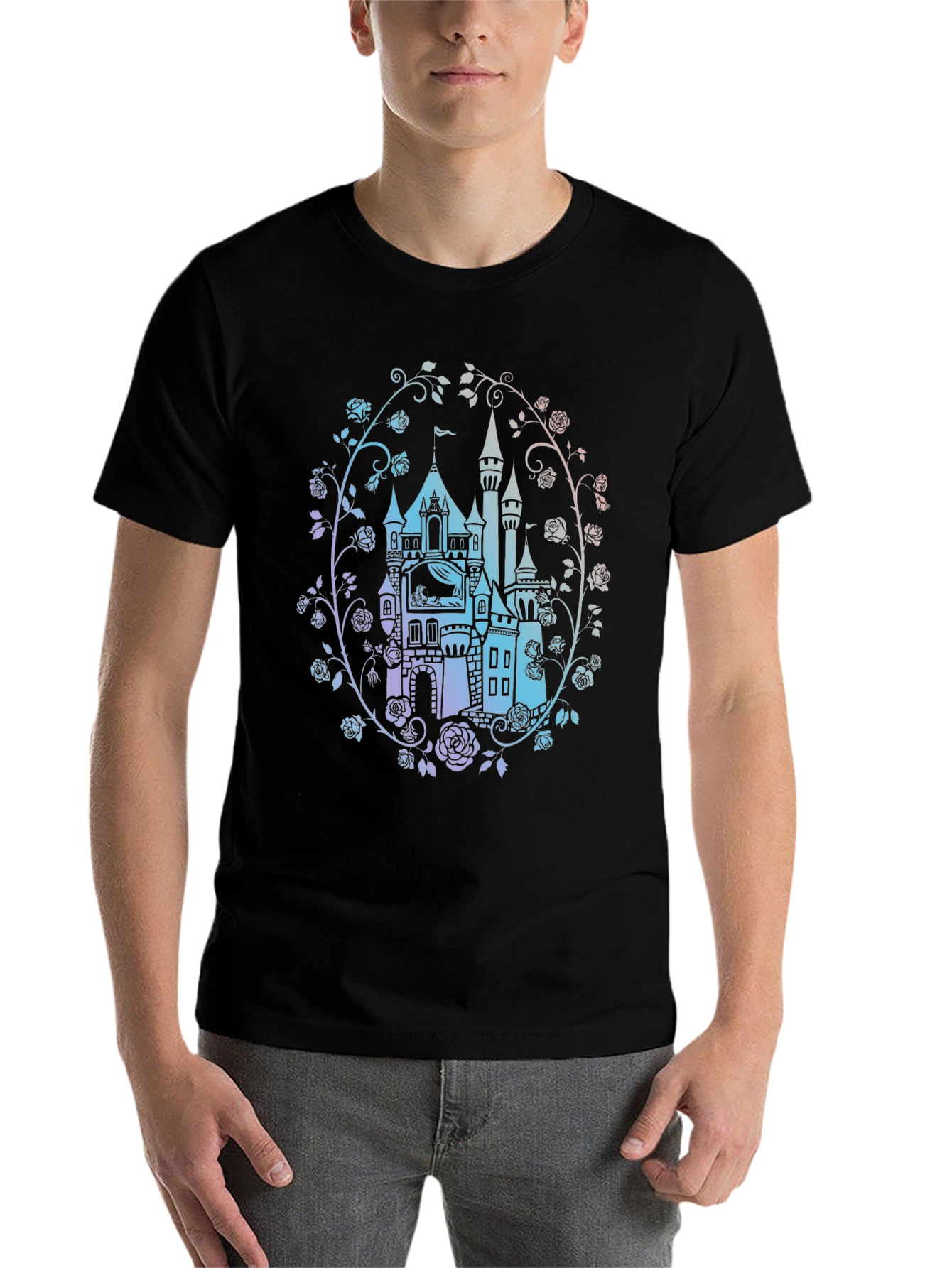 Black Enchanted Castle Black T-Shirt view 7