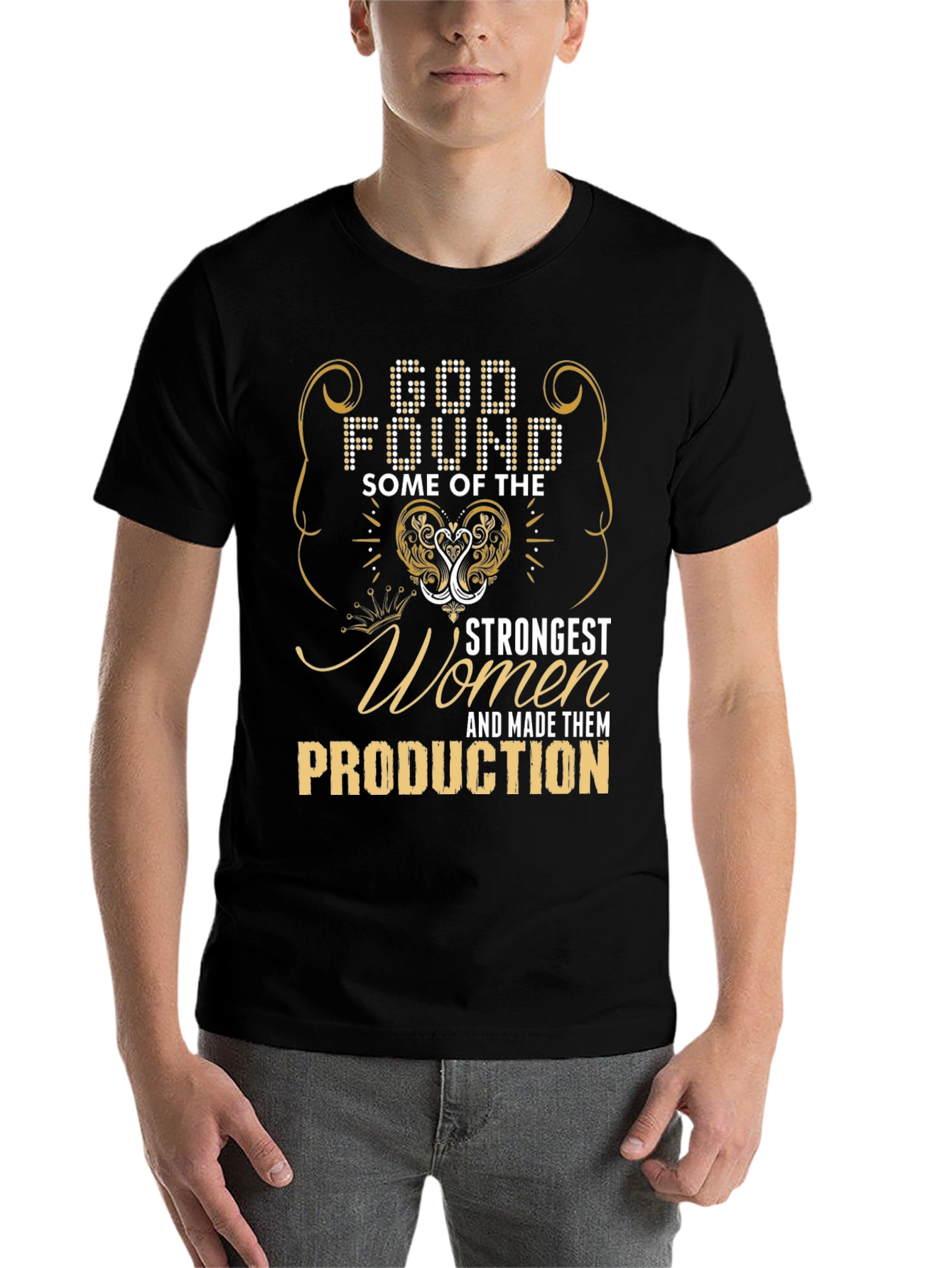 Black Strong Women in Production T-Shirt view 7
