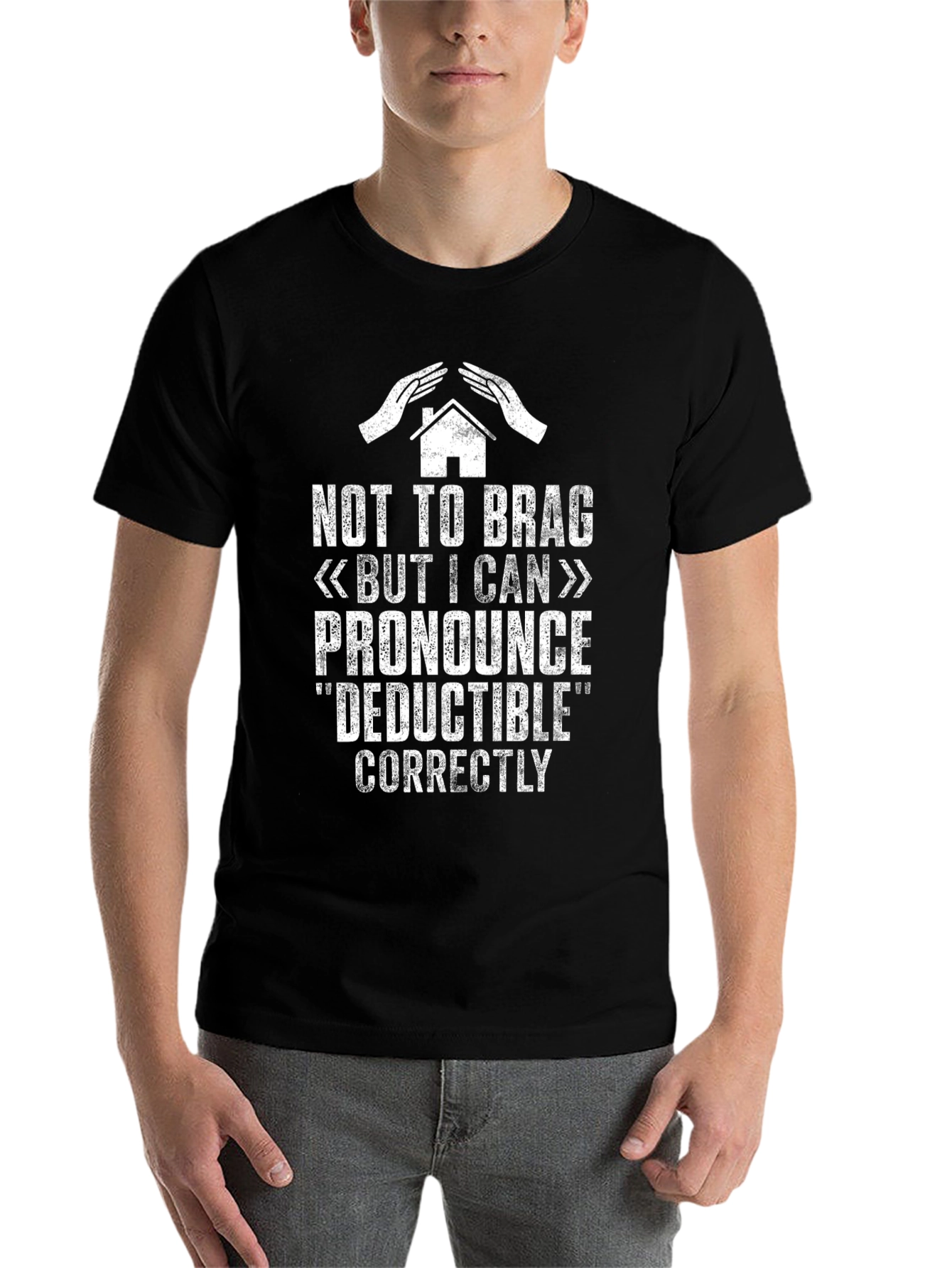 Black Deductible Humor T-Shirt - I Can Pronounce It view 7
