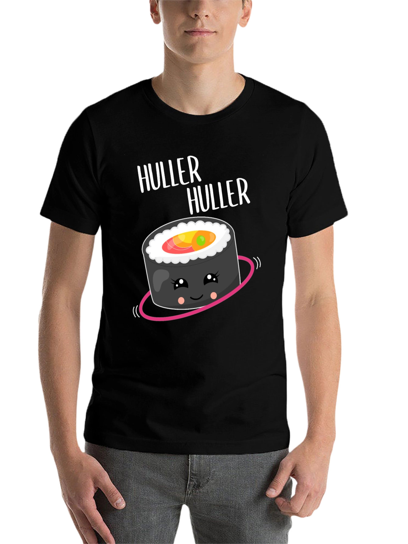 Black Huller Sushi Kawaii Style T-Shirt view 7