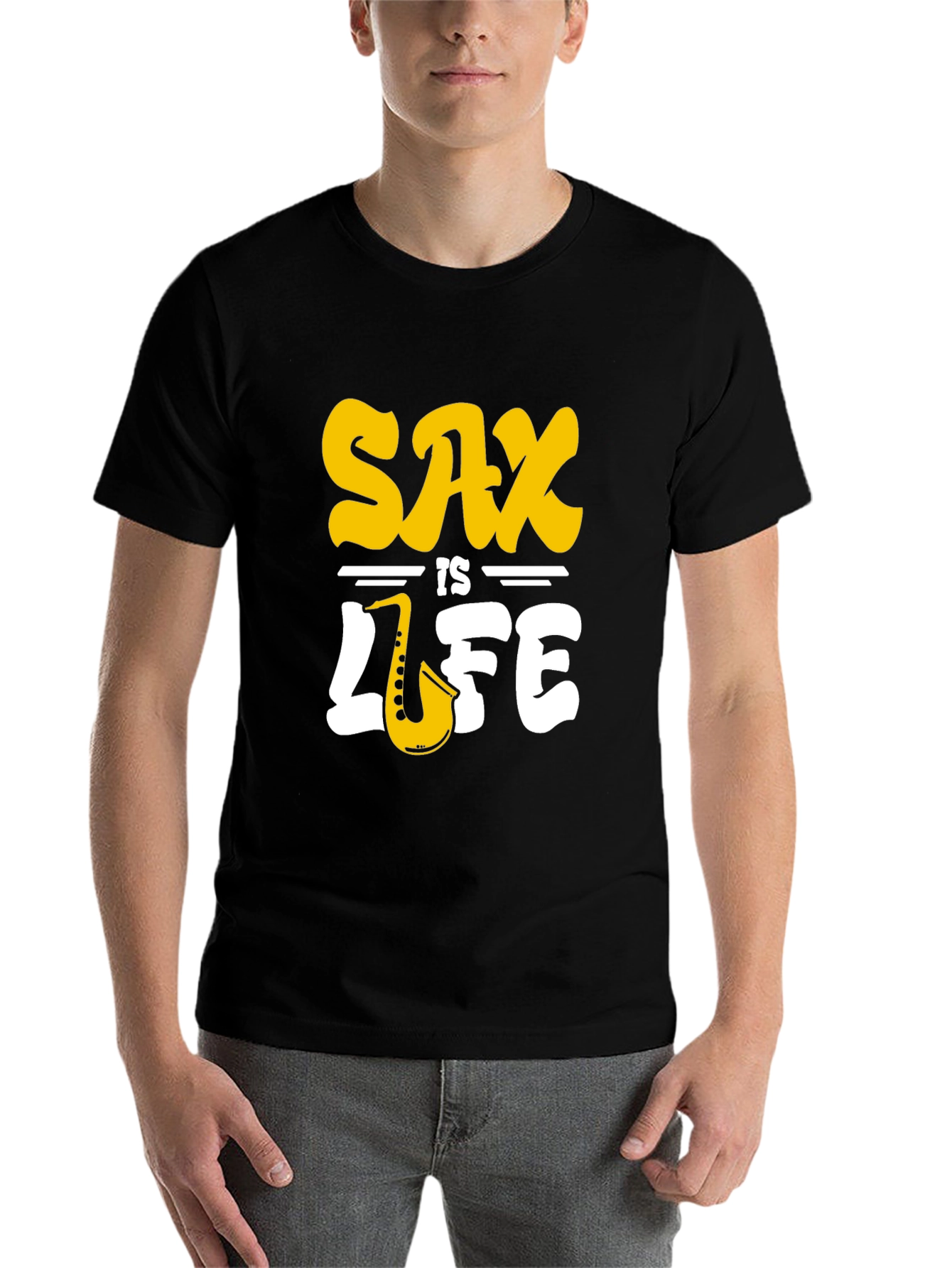 Black Sax is Life Graphic T-Shirt view 7
