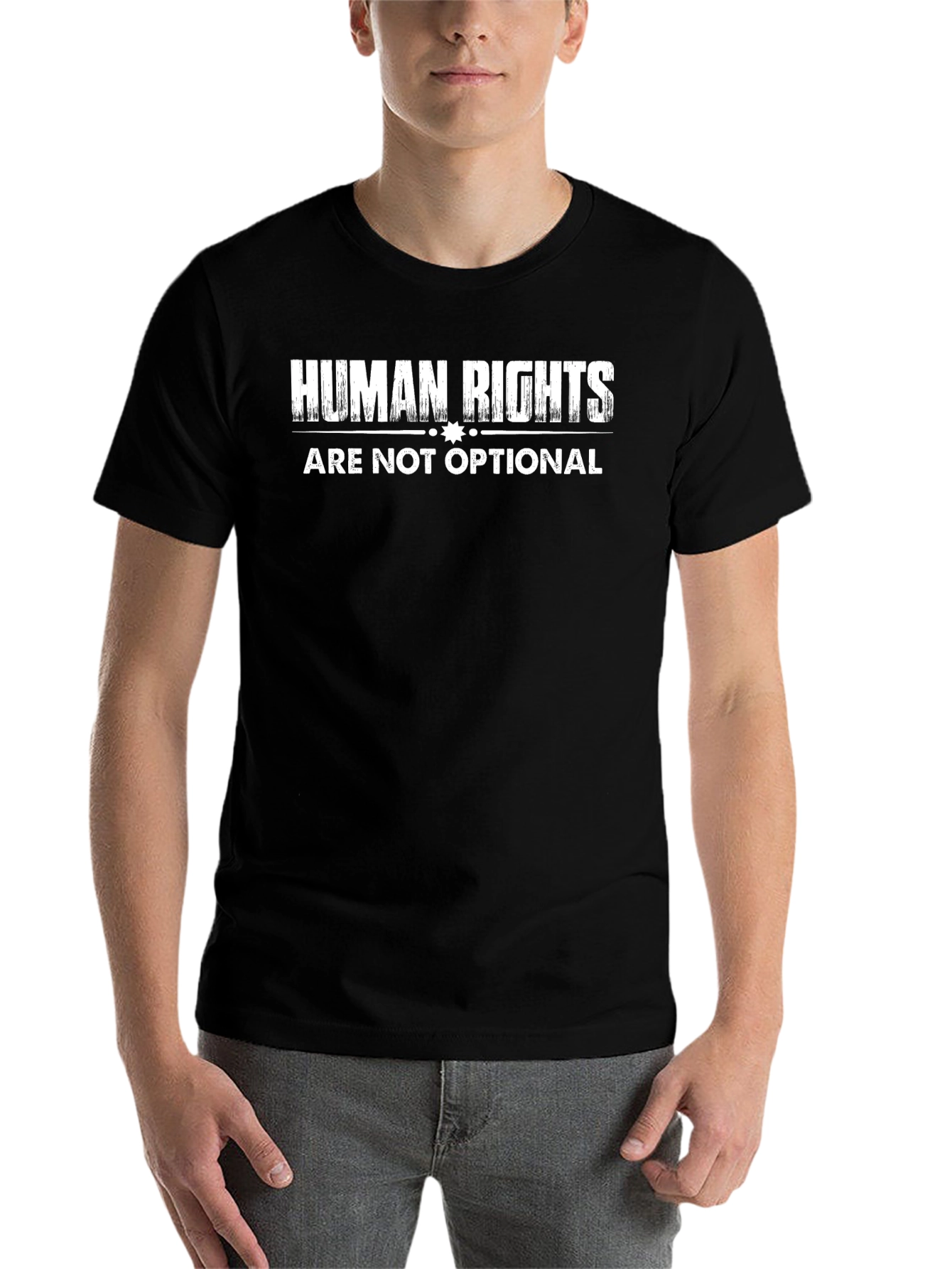 Black Human Rights Are Not Optional Black T-Shirt view 7