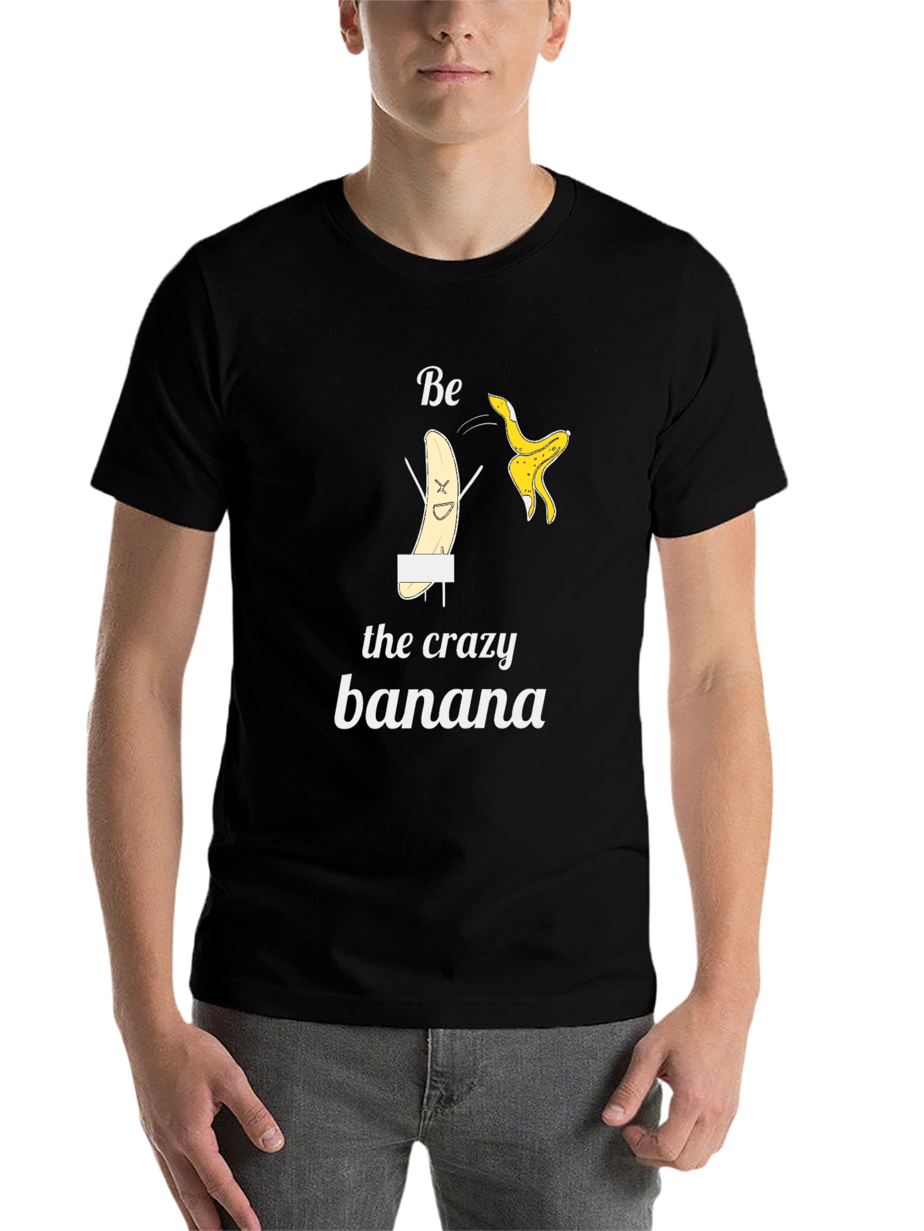 Black Crazy Banana Graphic T-Shirt - Peel Out! view 7