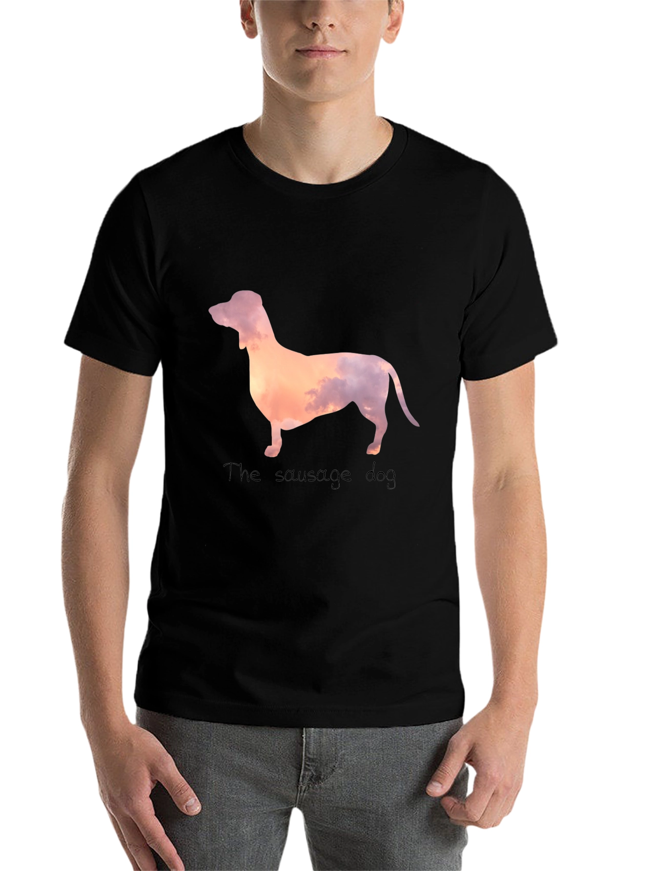 Black Sausage Dog Graphic Tee - Stylish & Unique Design view 7