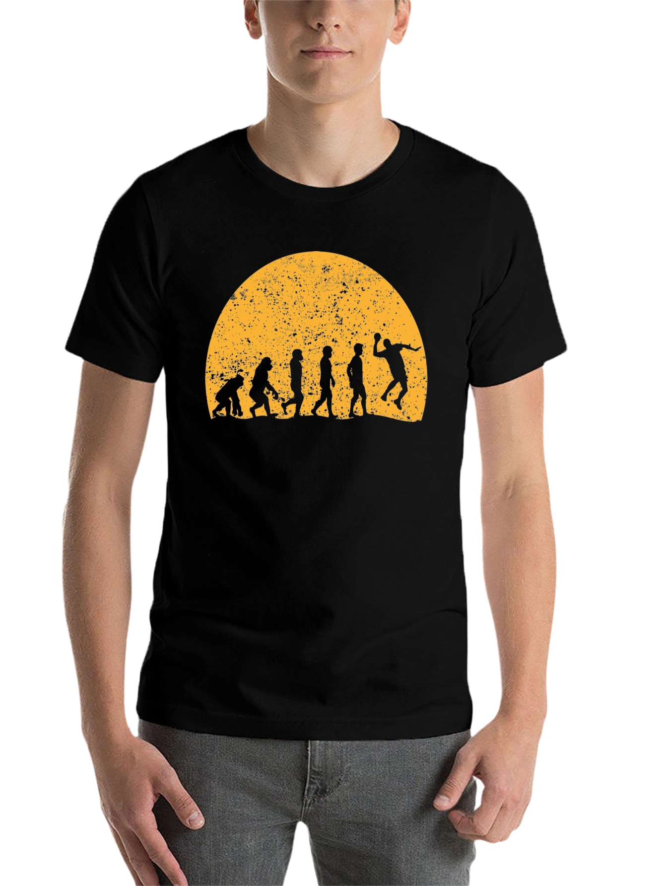 Black Evolution Handball T-Shirt - Black view 7