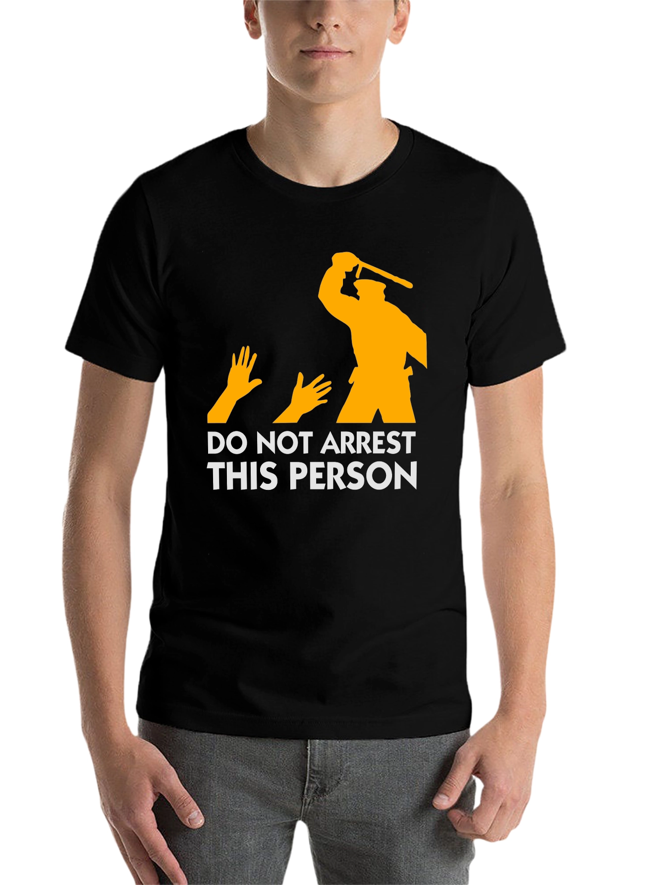 Black DO NOT ARREST THIS PERSON Graphic T-Shirt view 7
