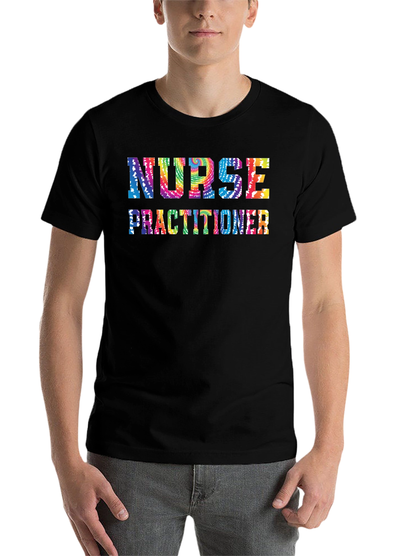 Black Nurse Practitioner Tie Dye T-Shirt Black view 7