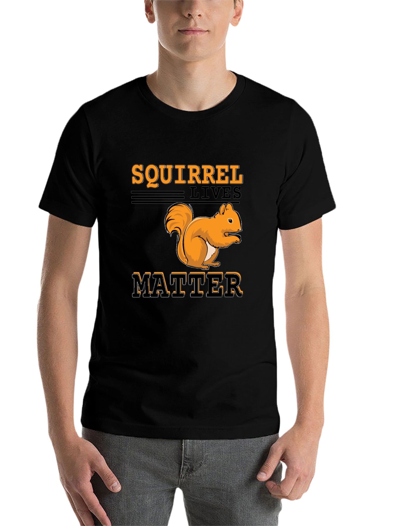 Black Squirrel Lives Matter Graphic T-Shirt view 7