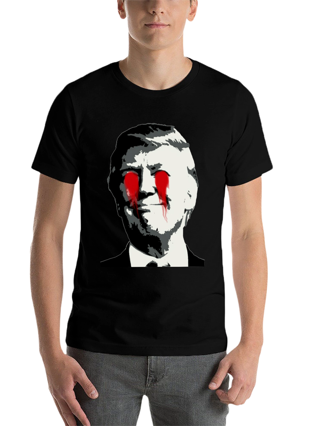 Black Political Statement T-Shirt - Graphic Design view 7