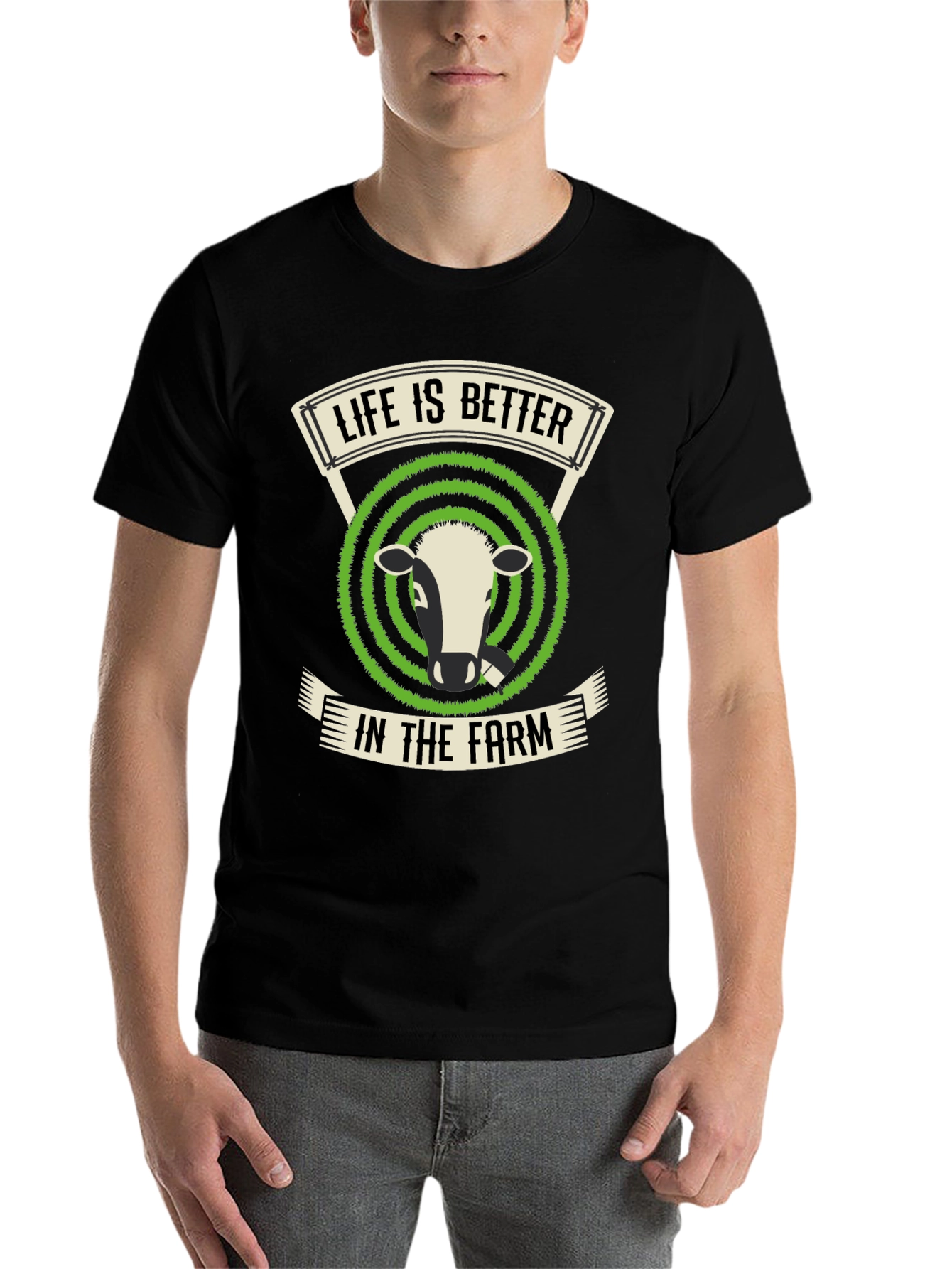 Black Life is Better in The Farm T-Shirt view 7