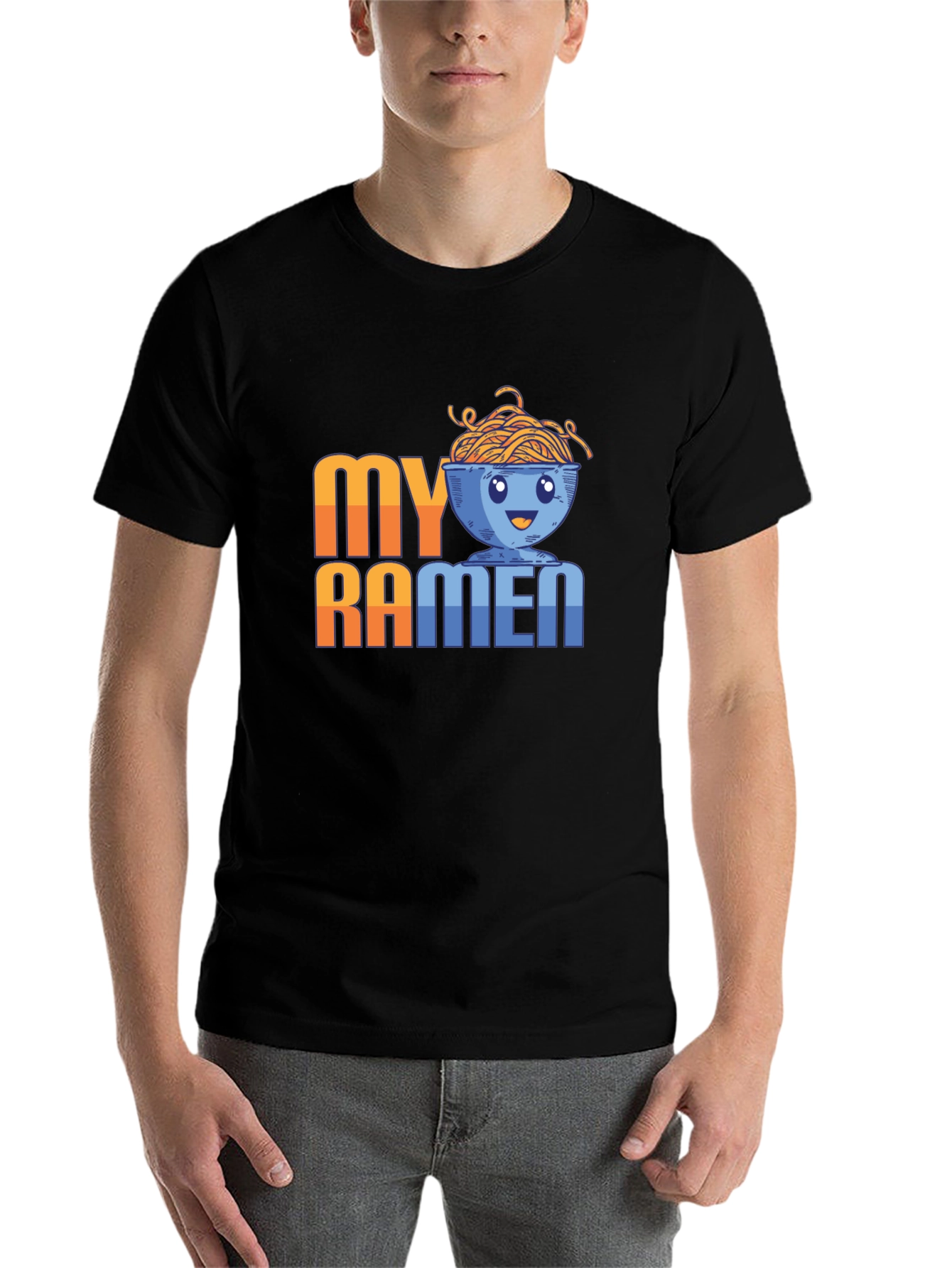 Black My Ramen Funny T-Shirt Graphic Tee view 7