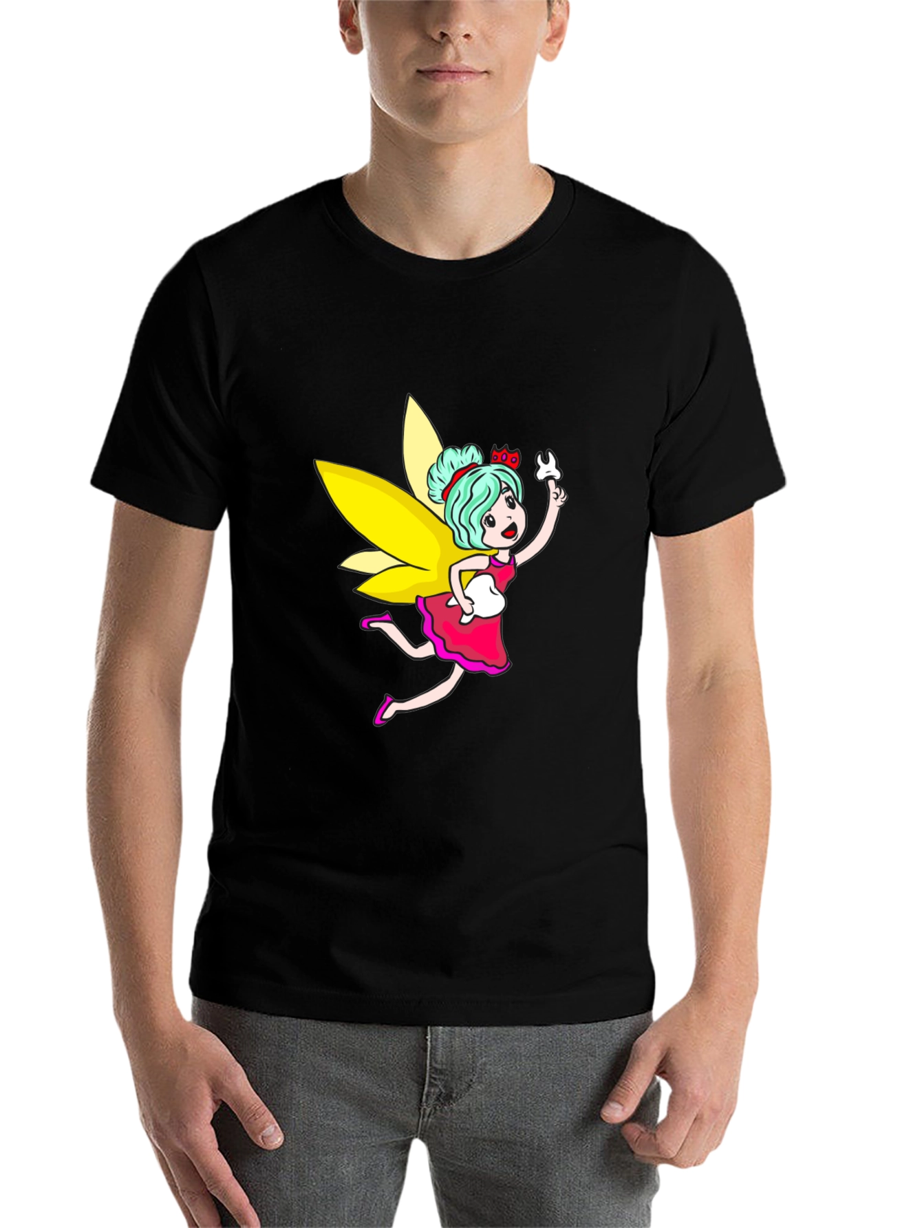 Black Tooth Fairy Graphic Black T-Shirt view 7