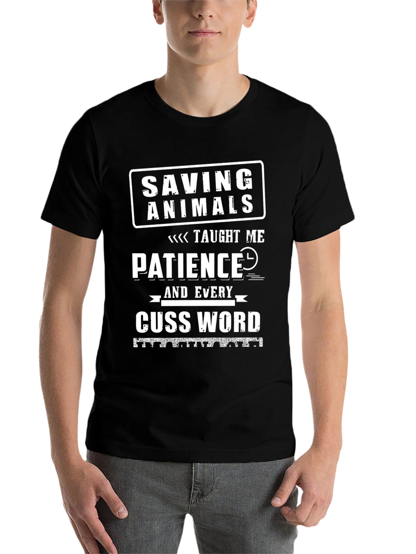 Black Saving Animals T-Shirt view 7