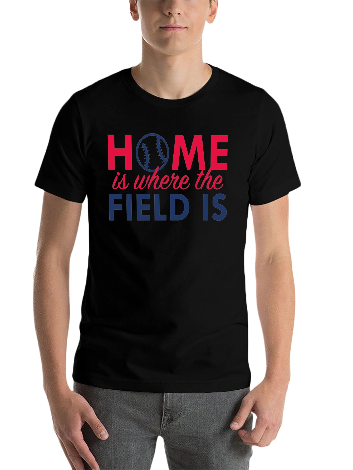 Black Baseball Home Field T-Shirt view 7