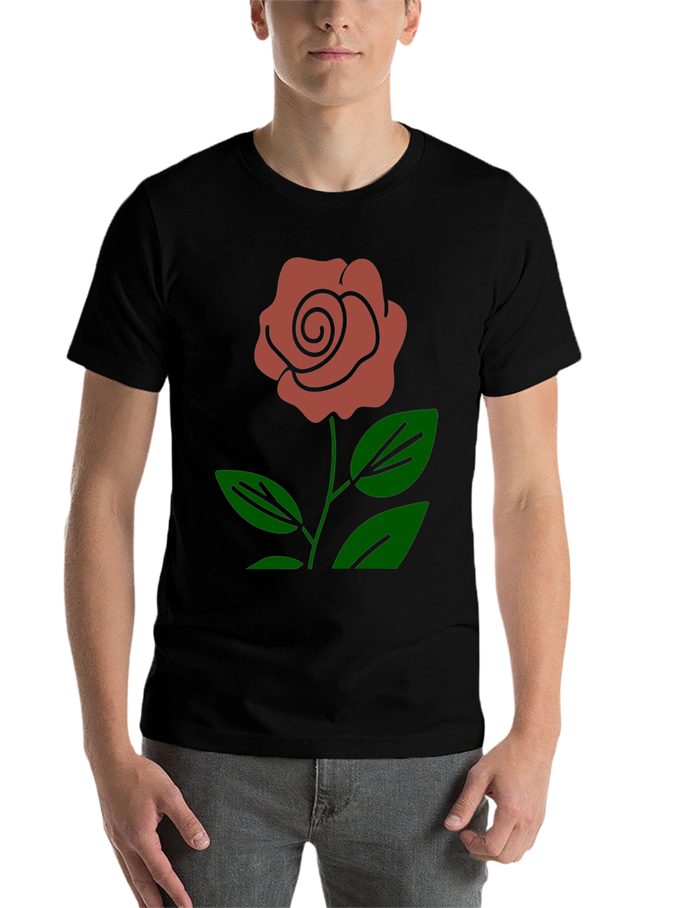 Black Rose Graphic Print T-Shirt view 7