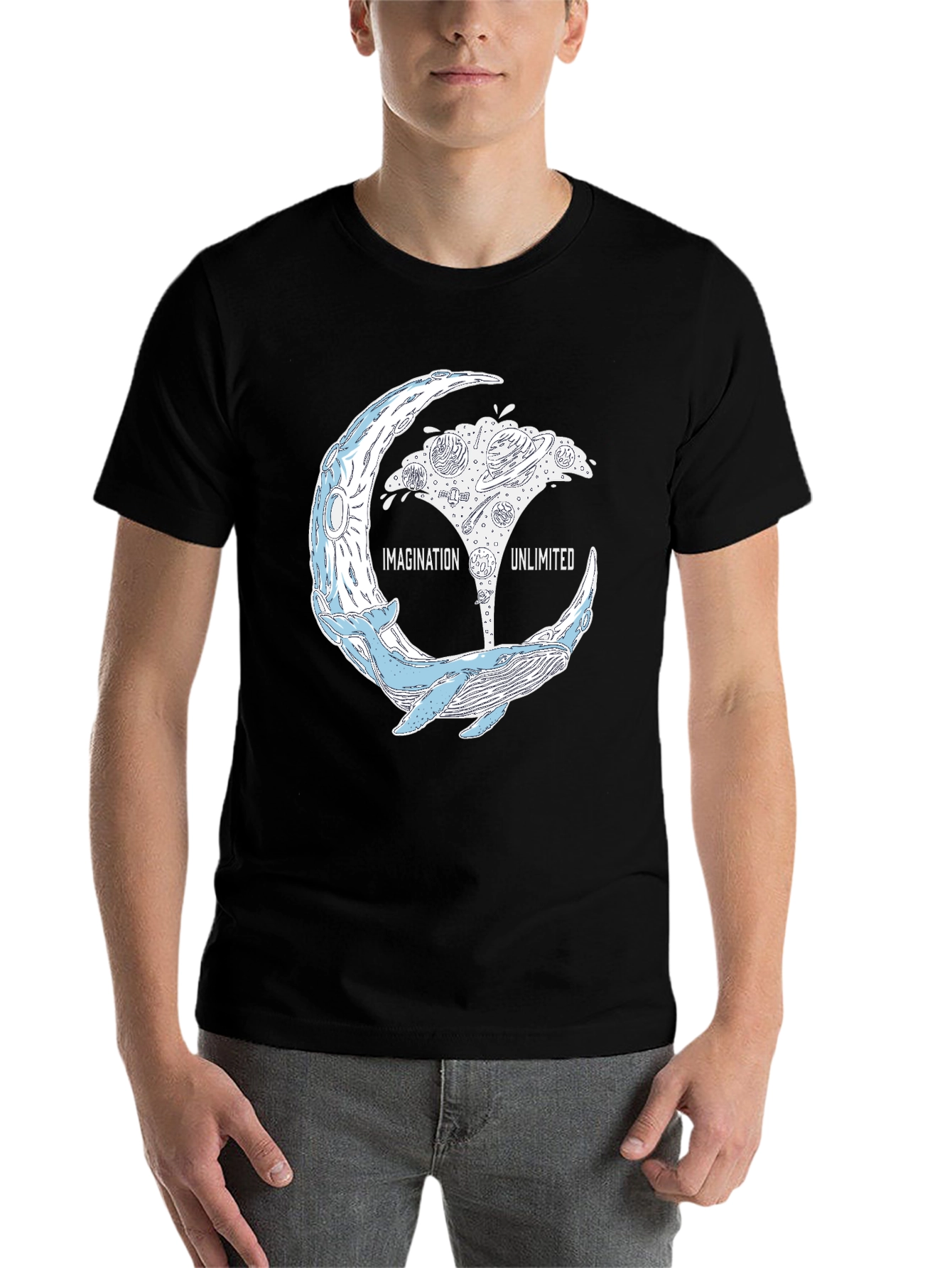 Black Imagination Unlimited Whale Graphic Tee view 7