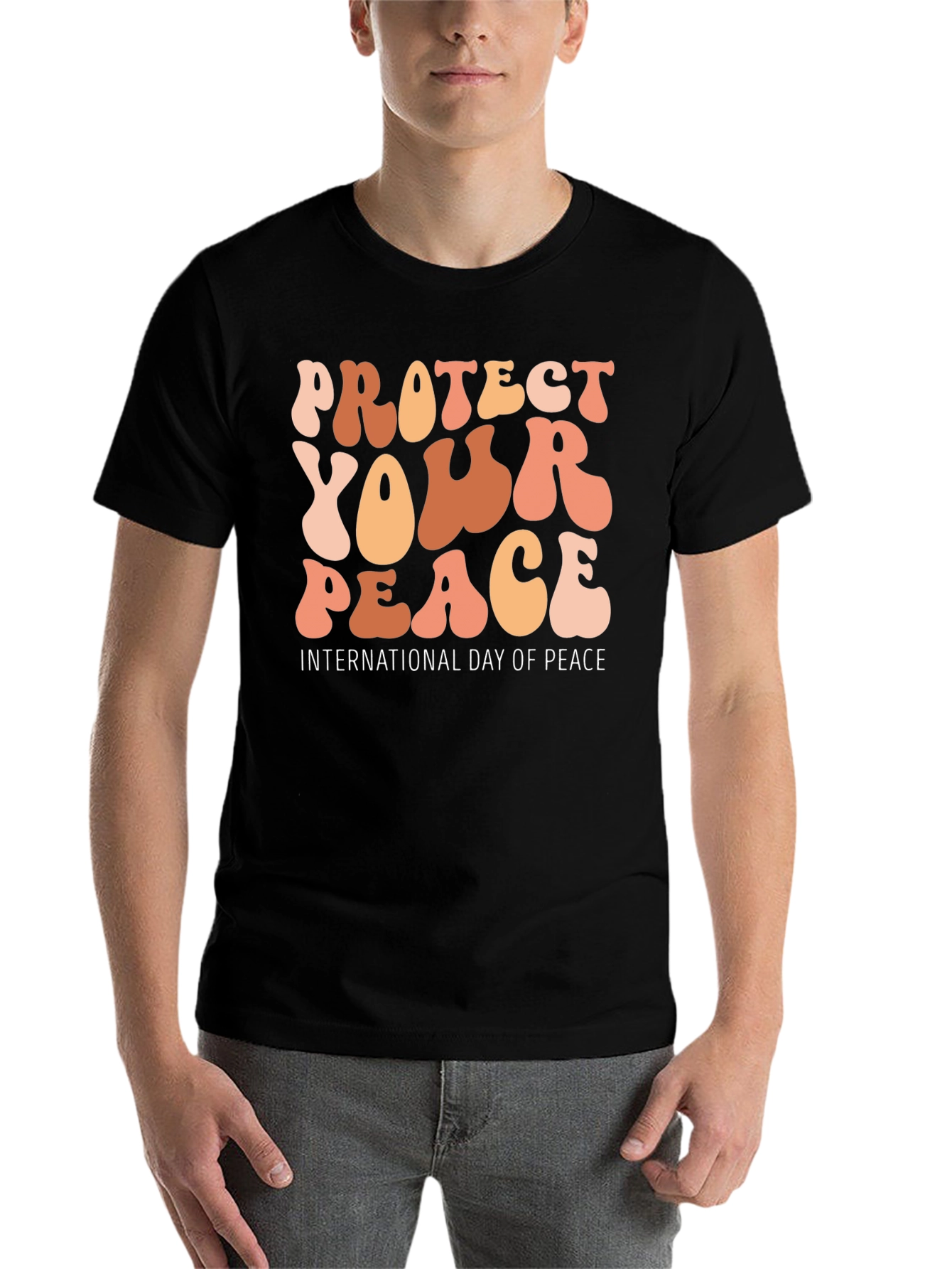 Black Peace Day T-Shirt - Protect Your Peace Graphic Tee view 7