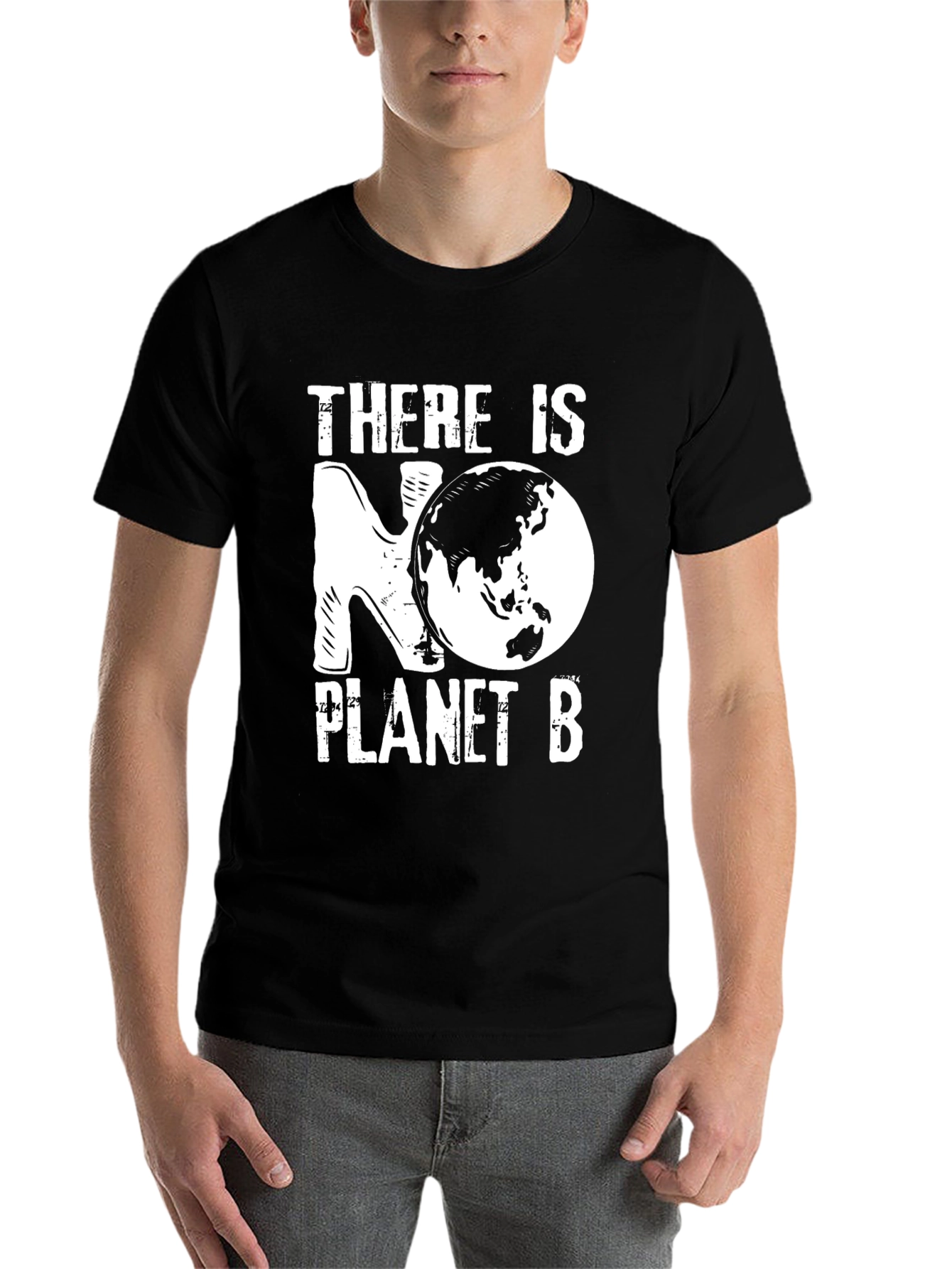 Black There is No Planet B Graphic T-Shirt view 7