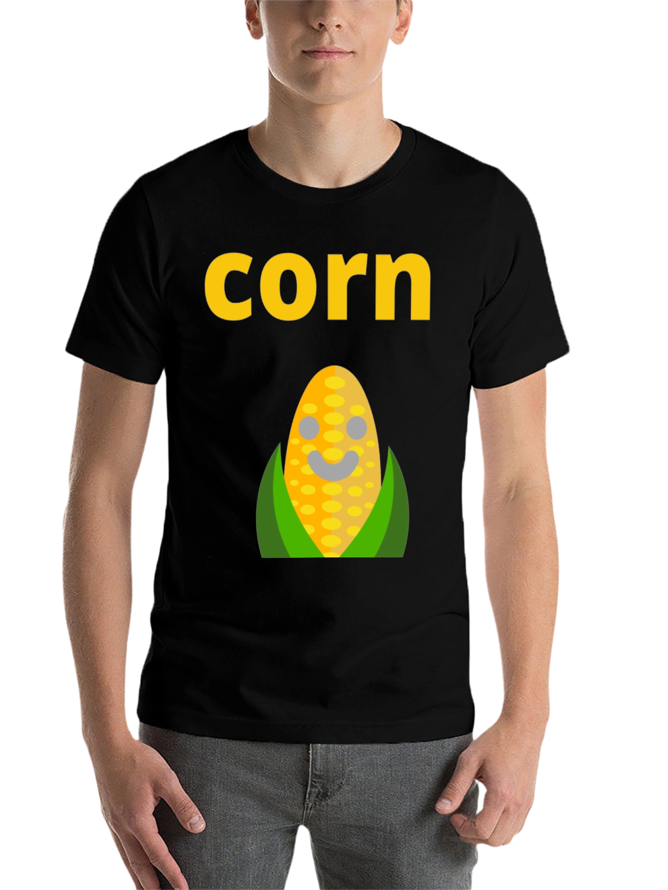 Black Corn Graphic Tee - Funny Food T-Shirt view 7