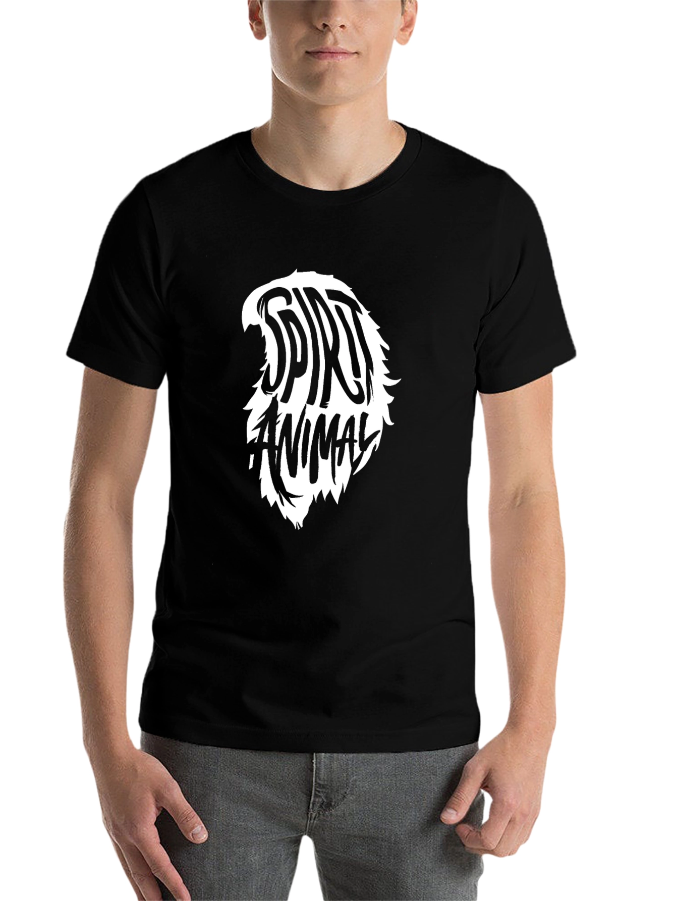 Black Spirit Animal Graphic Tee - Black view 7