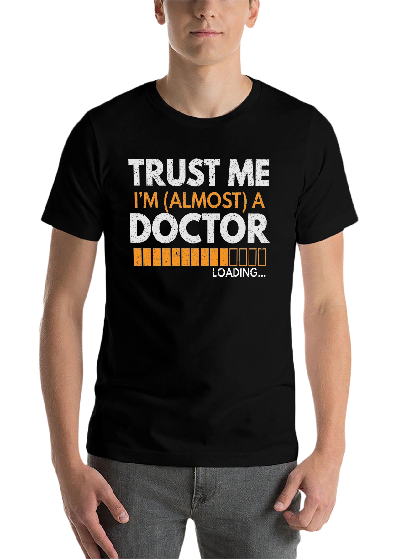 Black Trust Me, I'm Almost A Doctor Graphic T-Shirt view 7