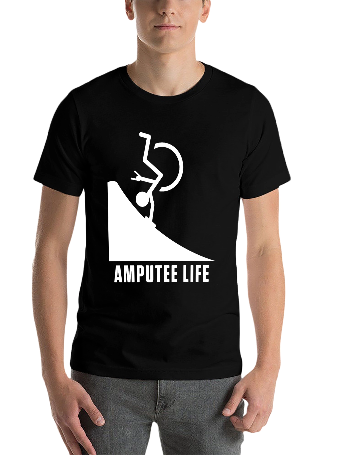 Black Amputee Life T-Shirt view 7