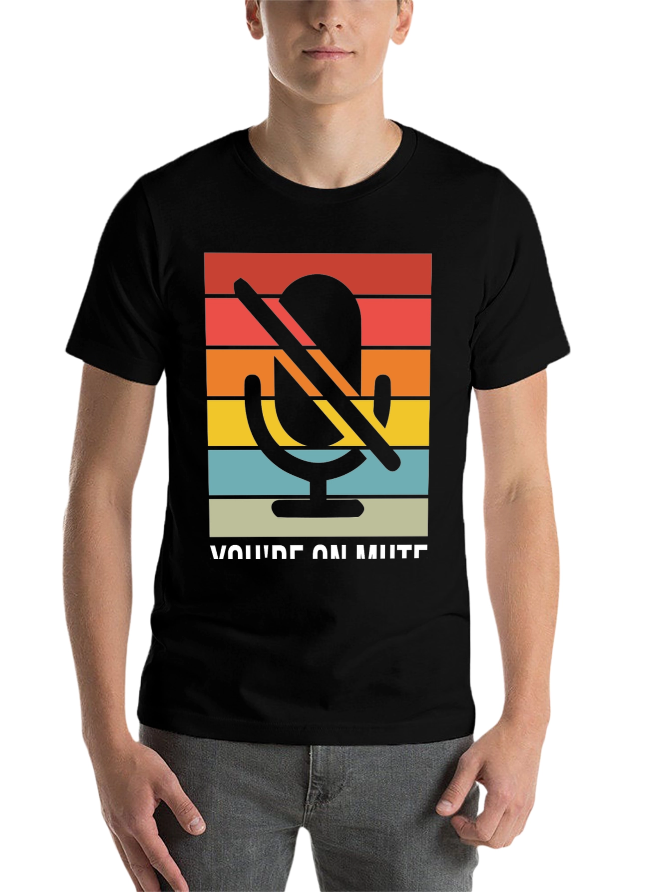Black You're on Mute Graphic Tee - Retro Style view 7