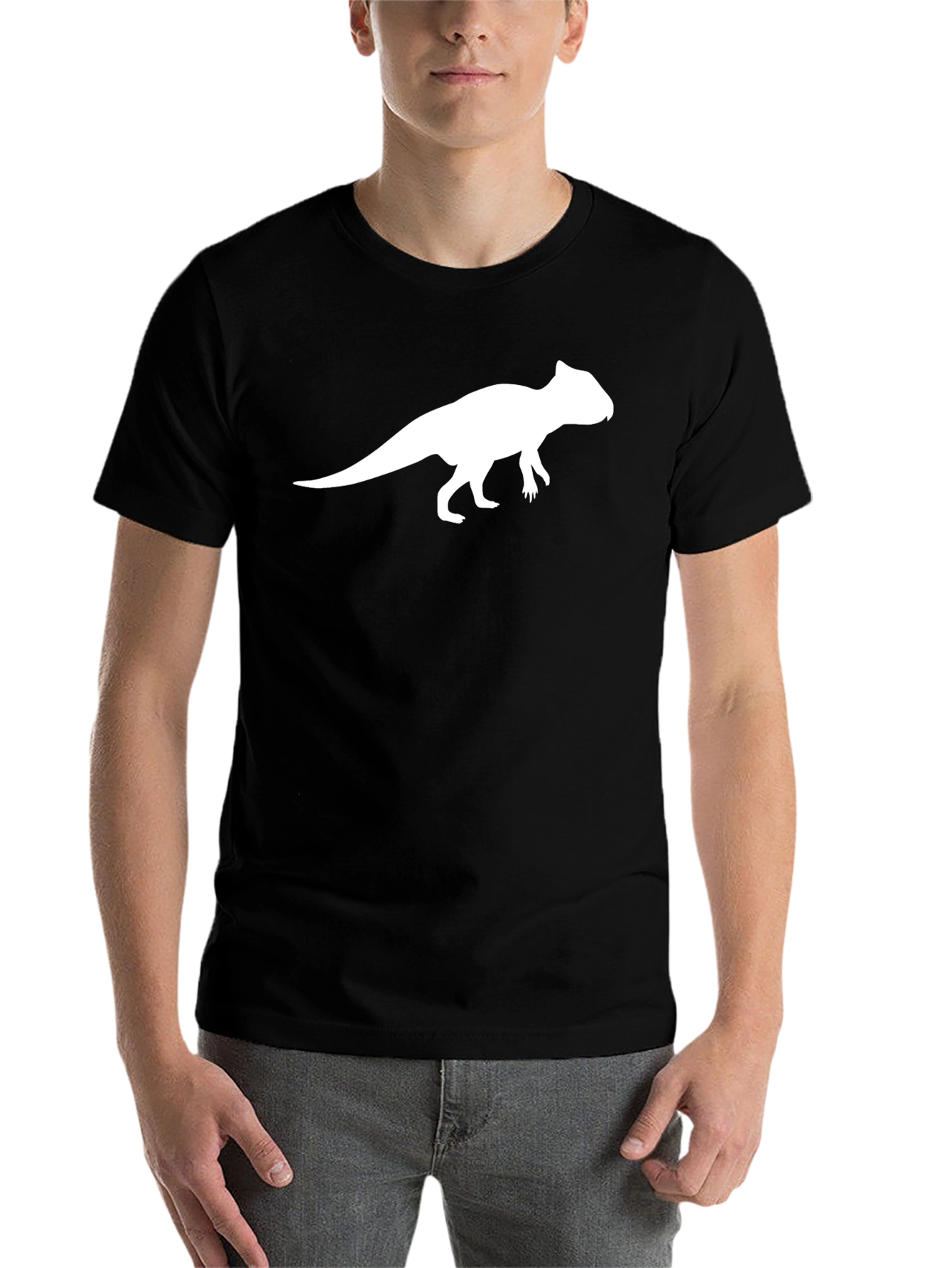 Black Dinosaur Graphic T-Shirt - Stylish Black Tee view 7