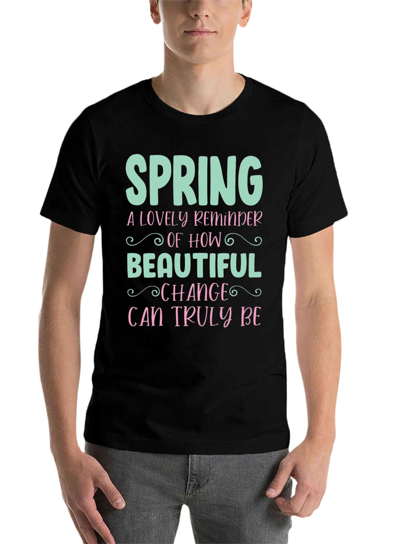 Black Spring Change T-Shirt - Beautiful Reminder view 7