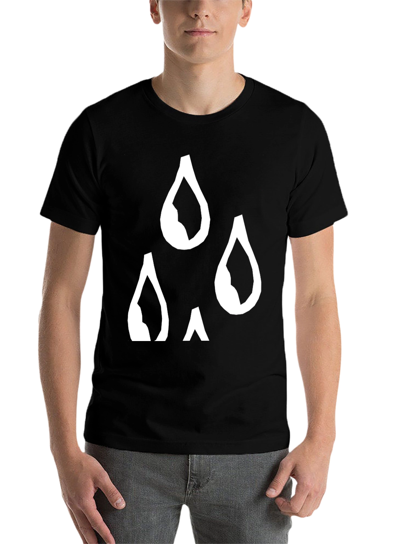 Black Graphic Raindrop Tee - Black Casual Shirt view 7