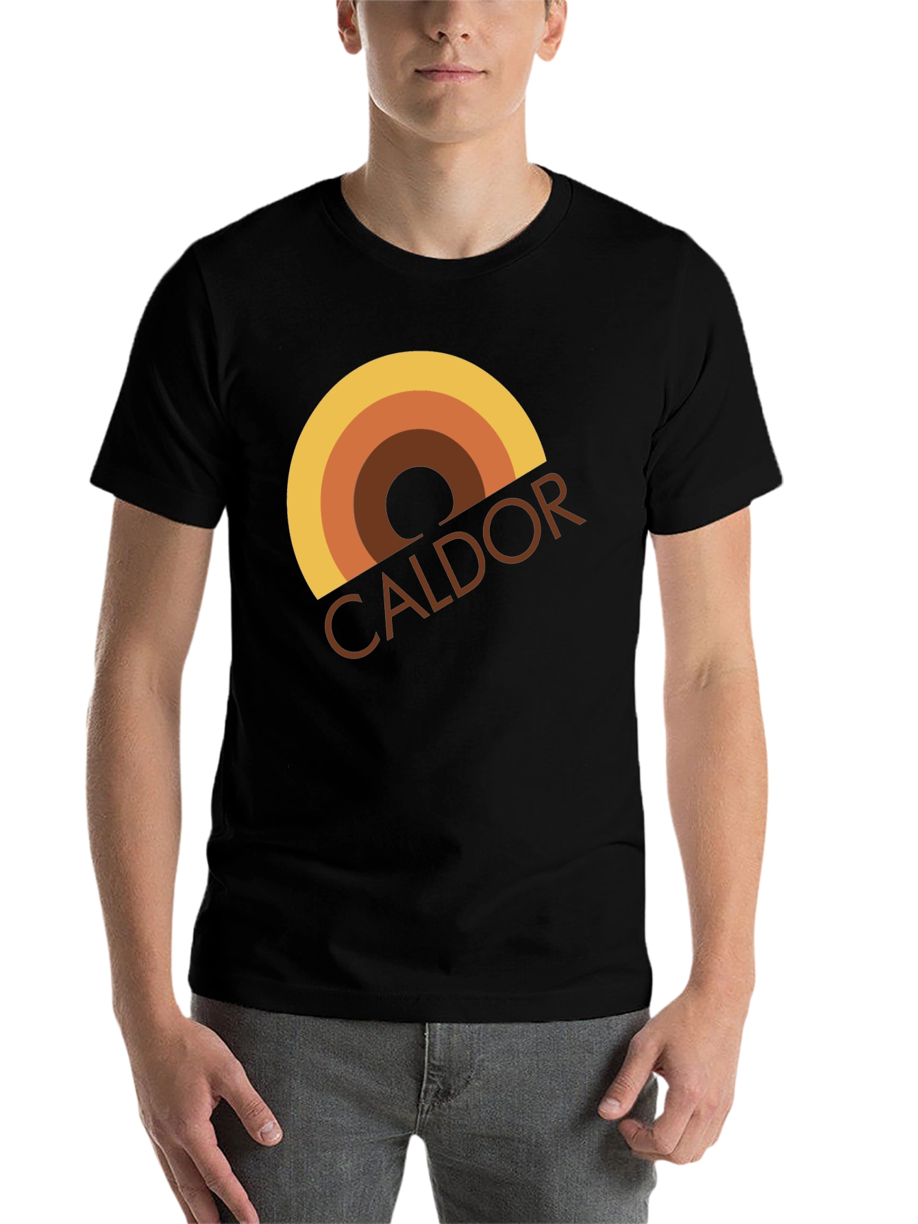 Black Retro Caldor Style T-Shirt view 7