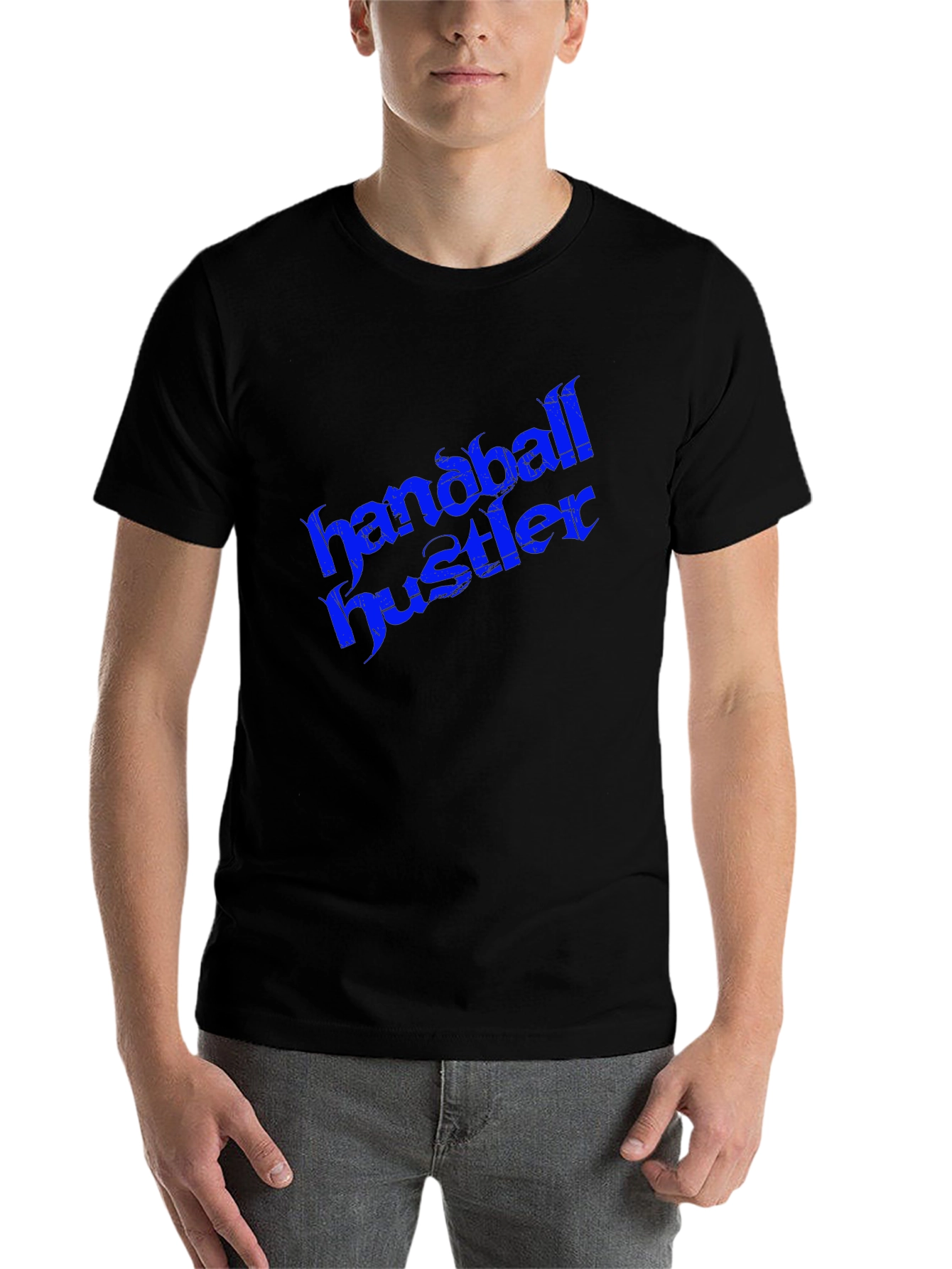 Black Handball Hustler Graphic Tee - Bold Streetwear Style view 7