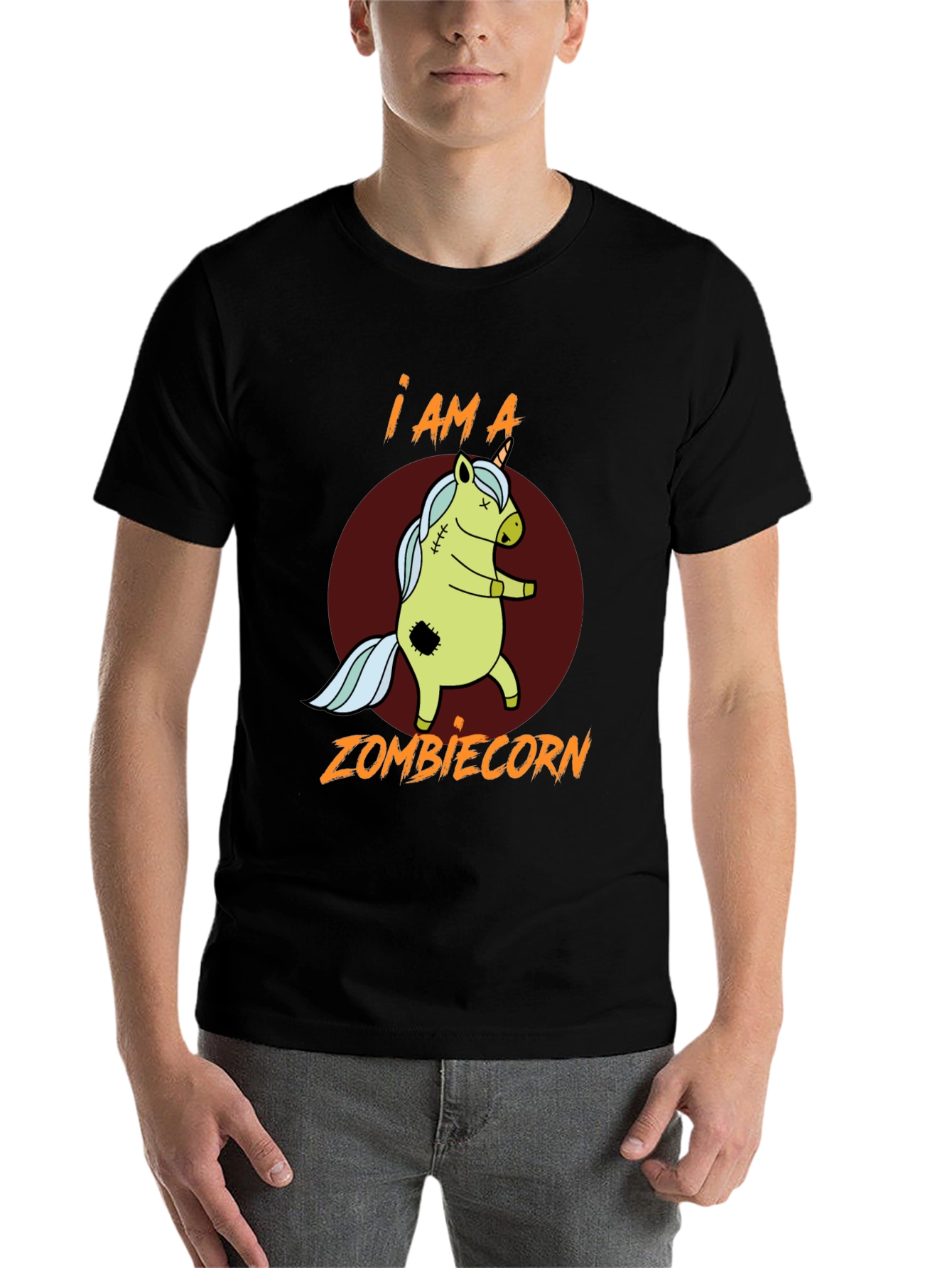 Black Zombiecorn T-Shirt - I am a Zombiecorn view 7