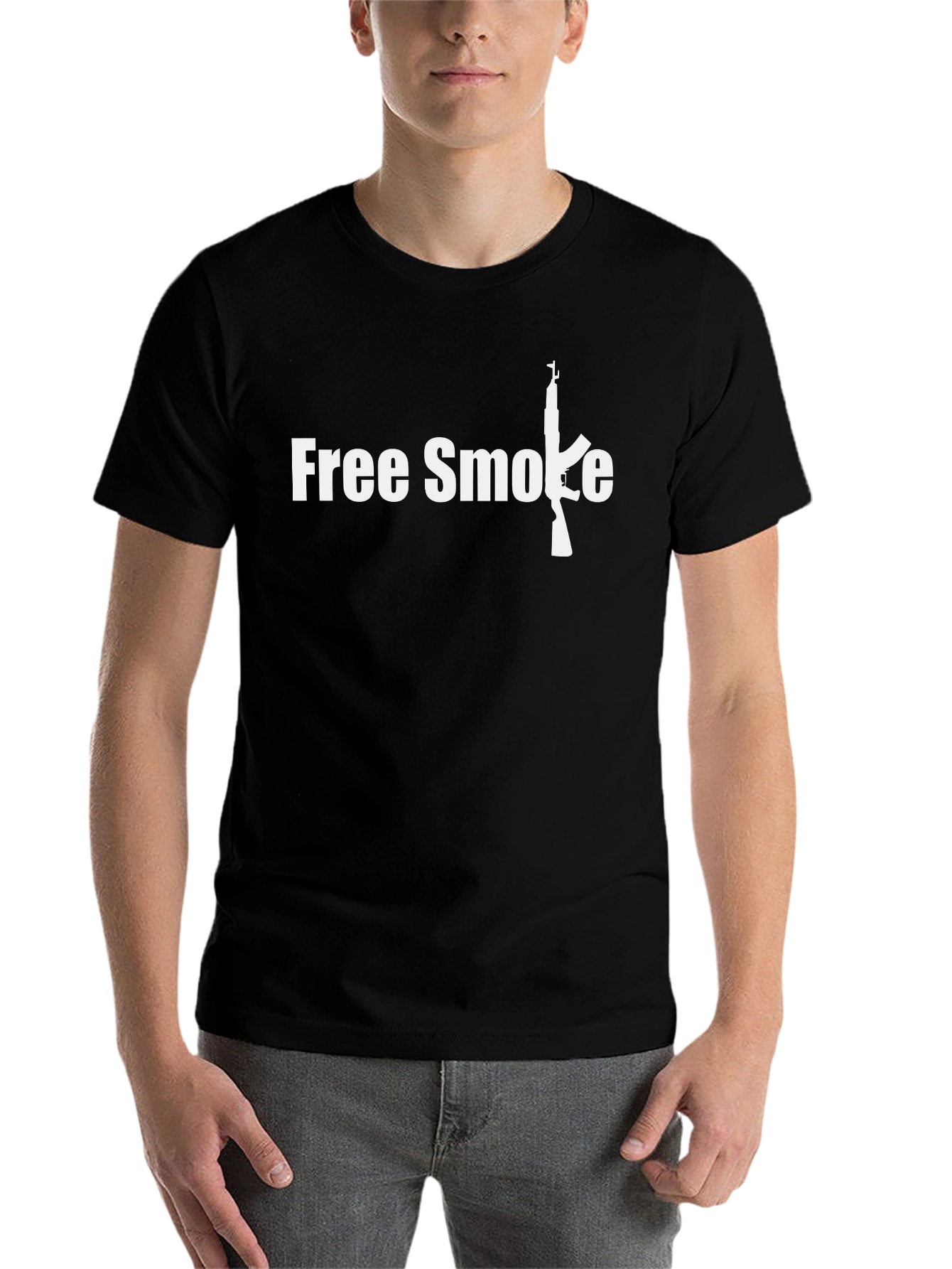 Black Free Smoke Graphic Tee - Bold Statement view 7