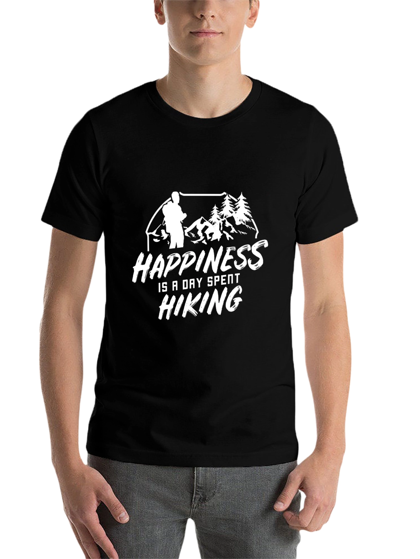 Black Happiness Hiking Graphic Tee view 7
