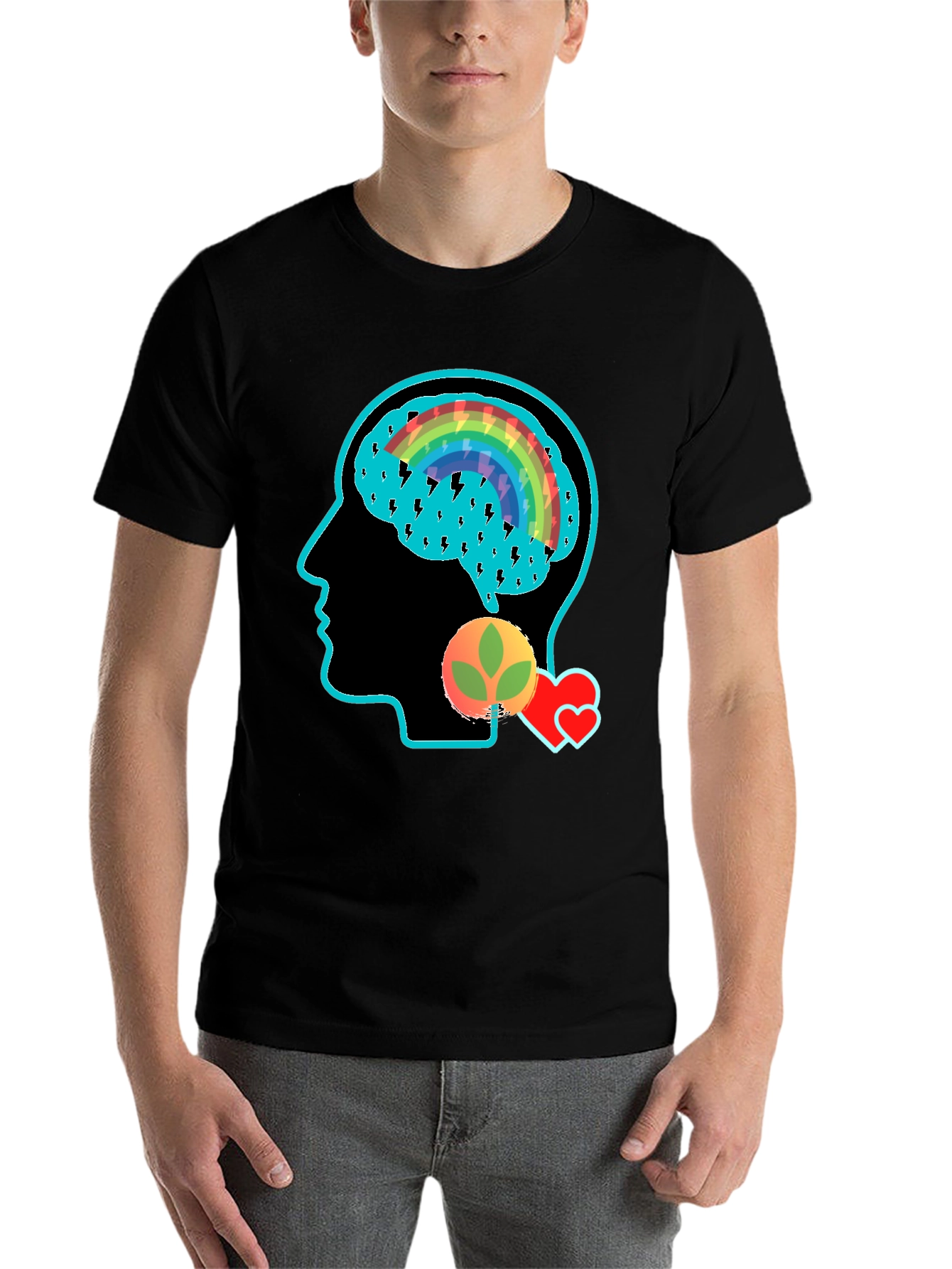 Black Creative Mind Graphic Tee - Black T-Shirt view 7